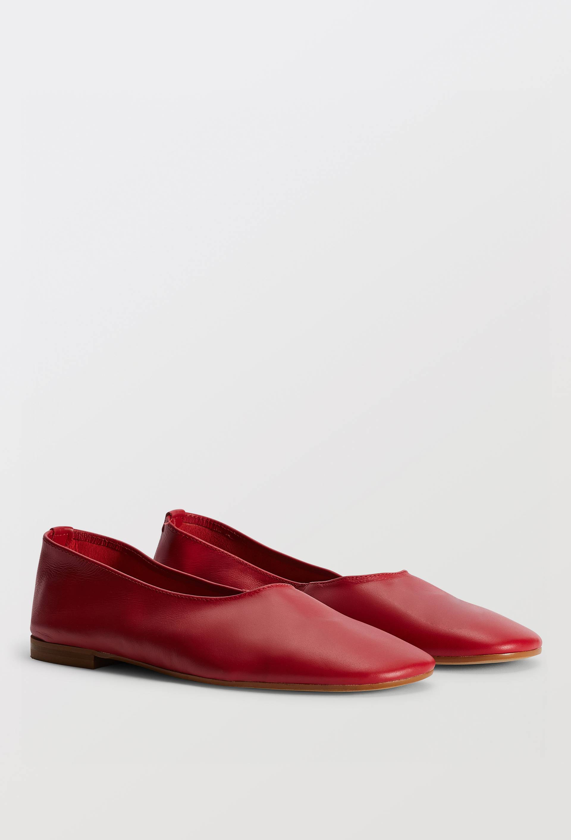 Ballerines en cuir, Rouge, large image number 0.0