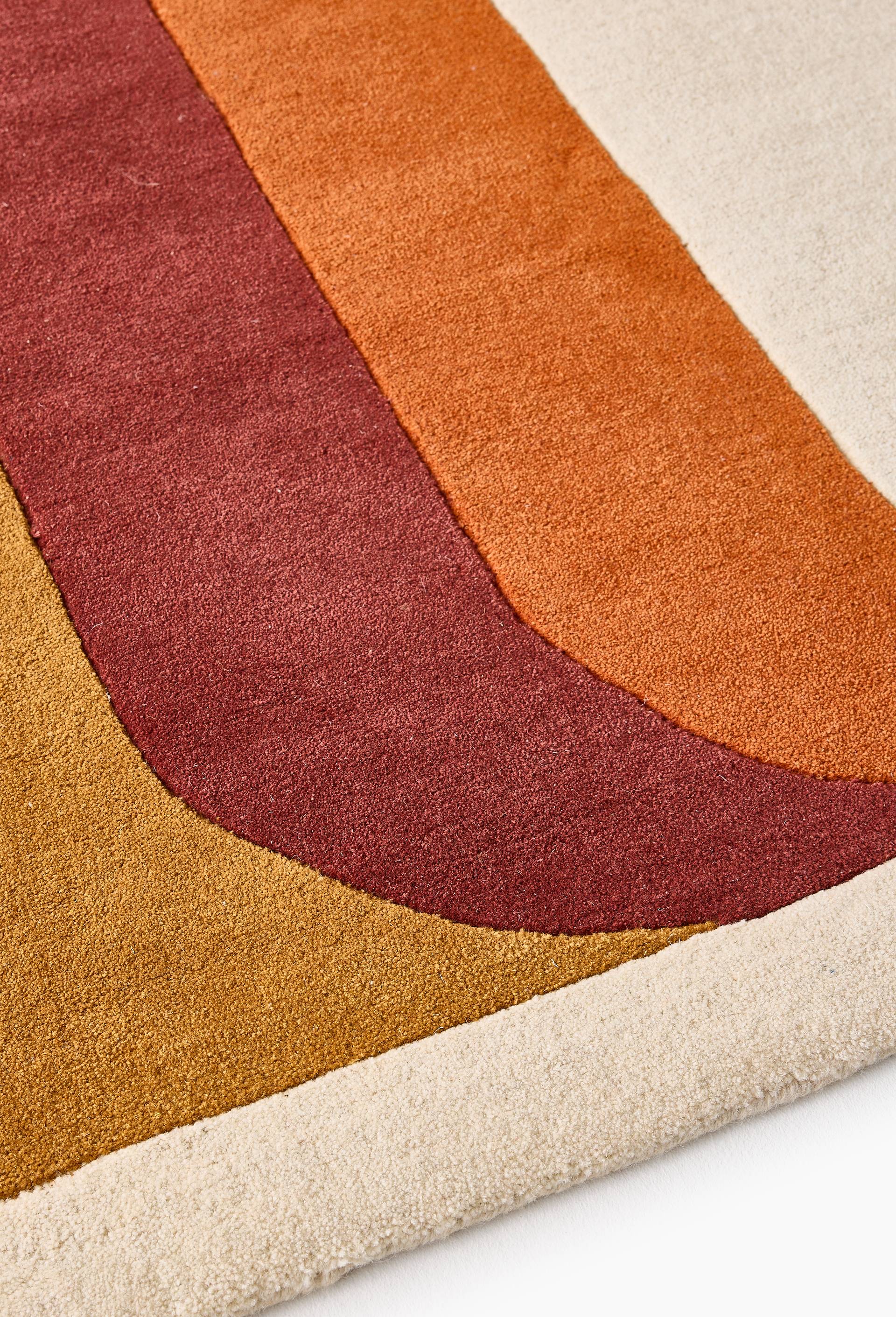 Tapis tuft&eacute; ovale, 100% laine, Brun, large image number 1