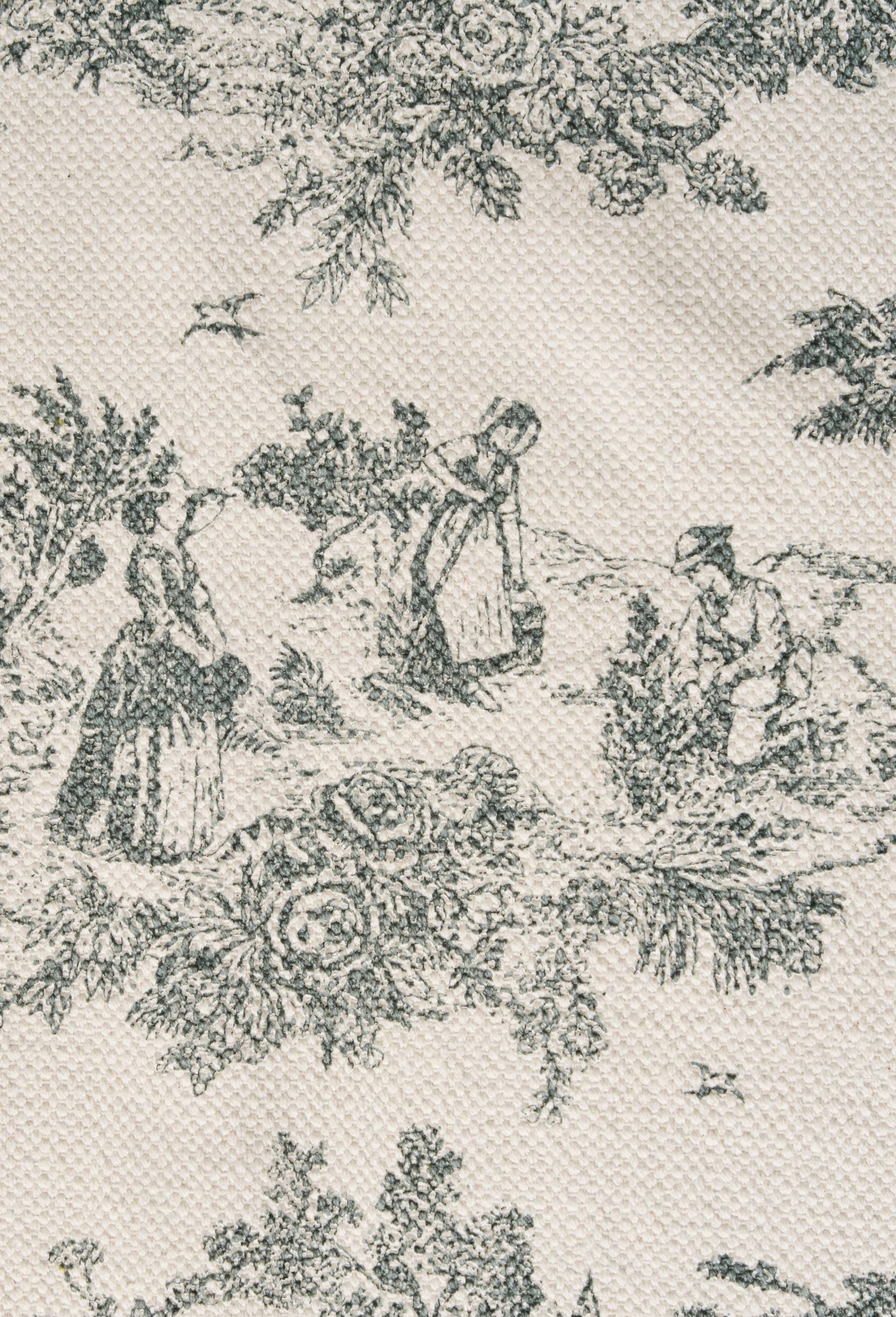 Tapis imprim&eacute;, 100% coton, Vert fonc&eacute;, large image number 1