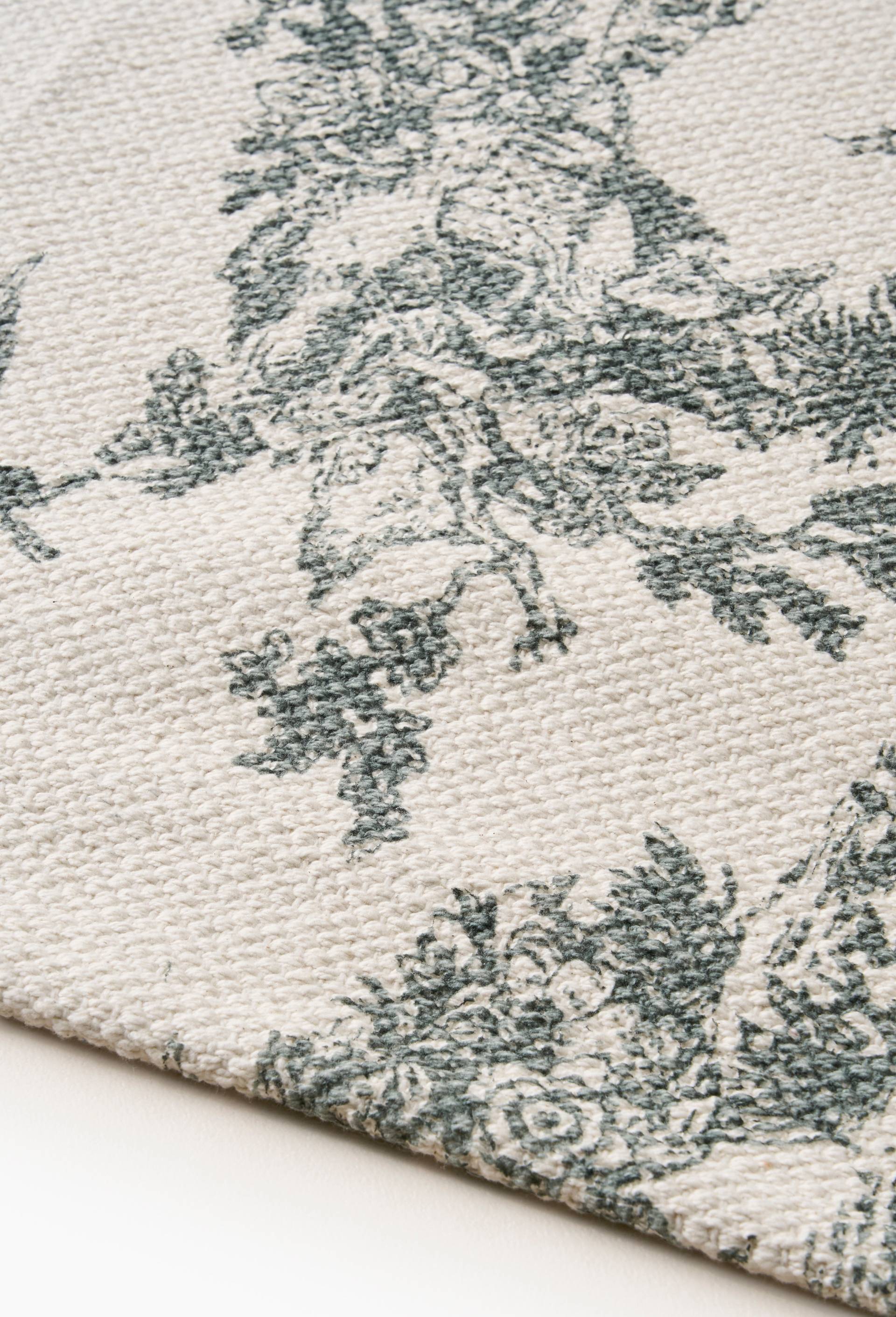 Tapis imprim&eacute;, 100% coton, Vert fonc&eacute;, large image number 2