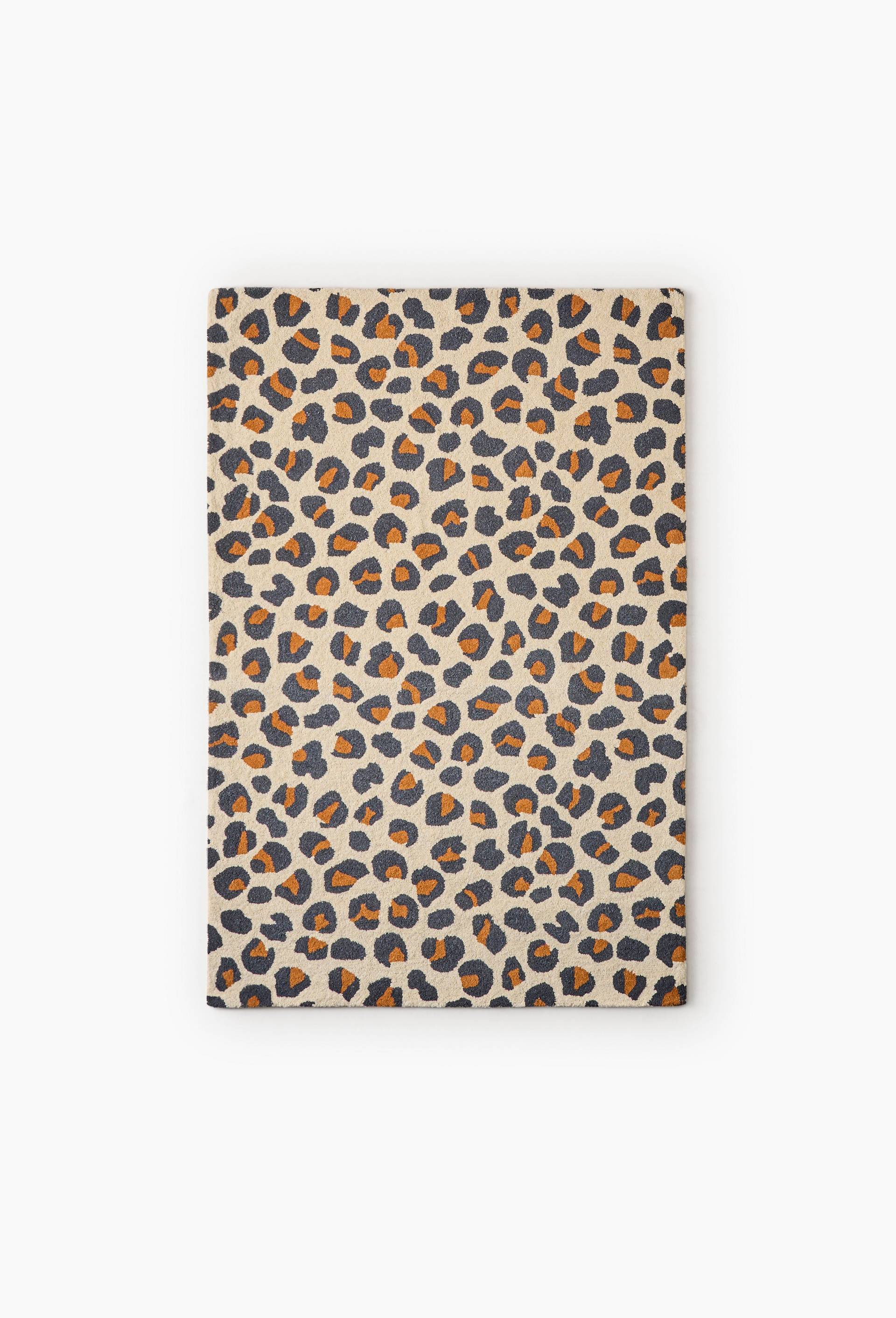 Tapis tuft&eacute; l&eacute;opard , 100% laine, Beige clair, large image number 0