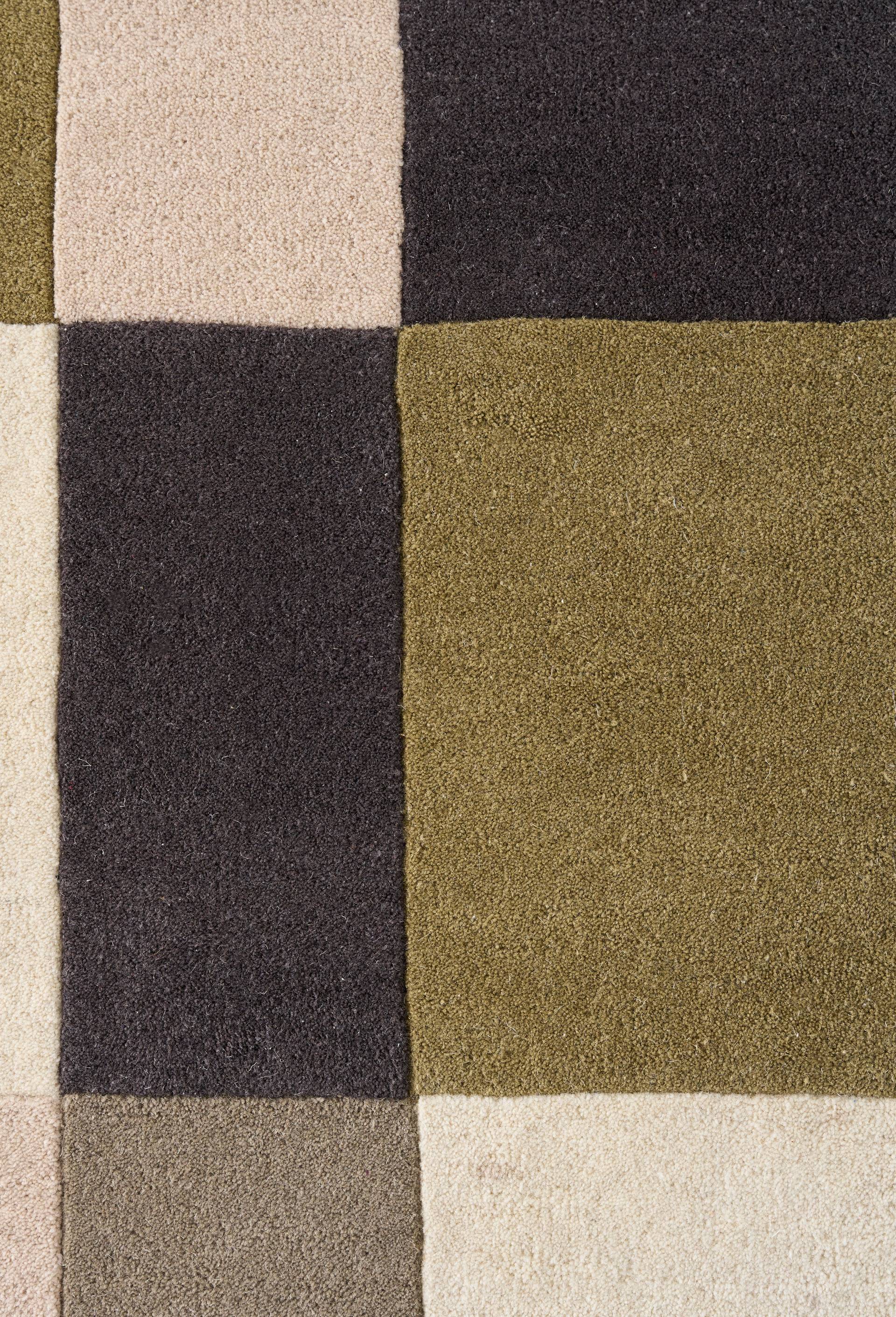 Tapis tuft&eacute;, 120x180cm, laine, Vert fonc&eacute;, large image number 1