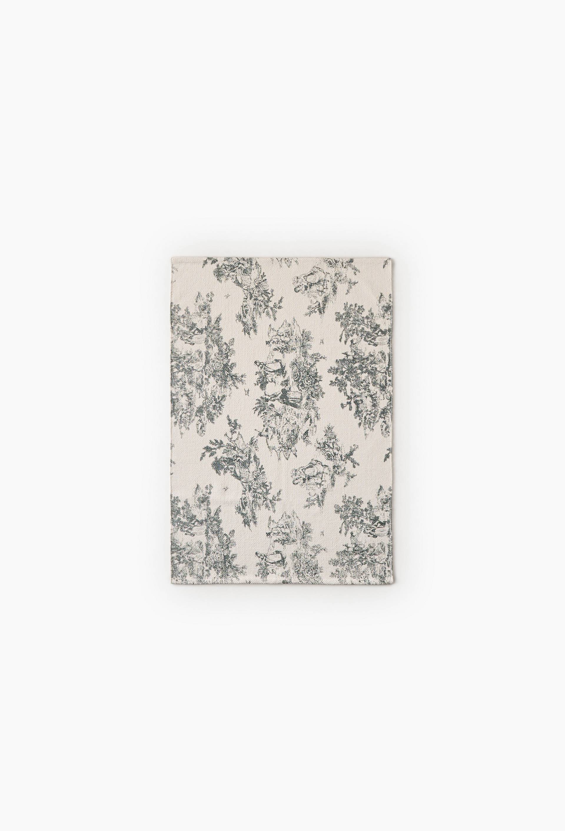 Tapis imprim&eacute;, 100% coton, Vert clair, large image number 0
