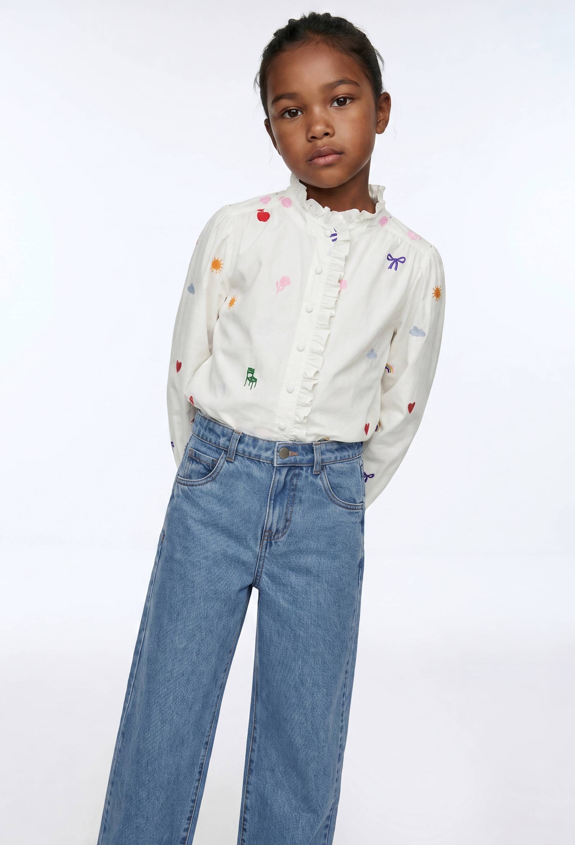 Blouse brod&eacute;e, Ecru, large