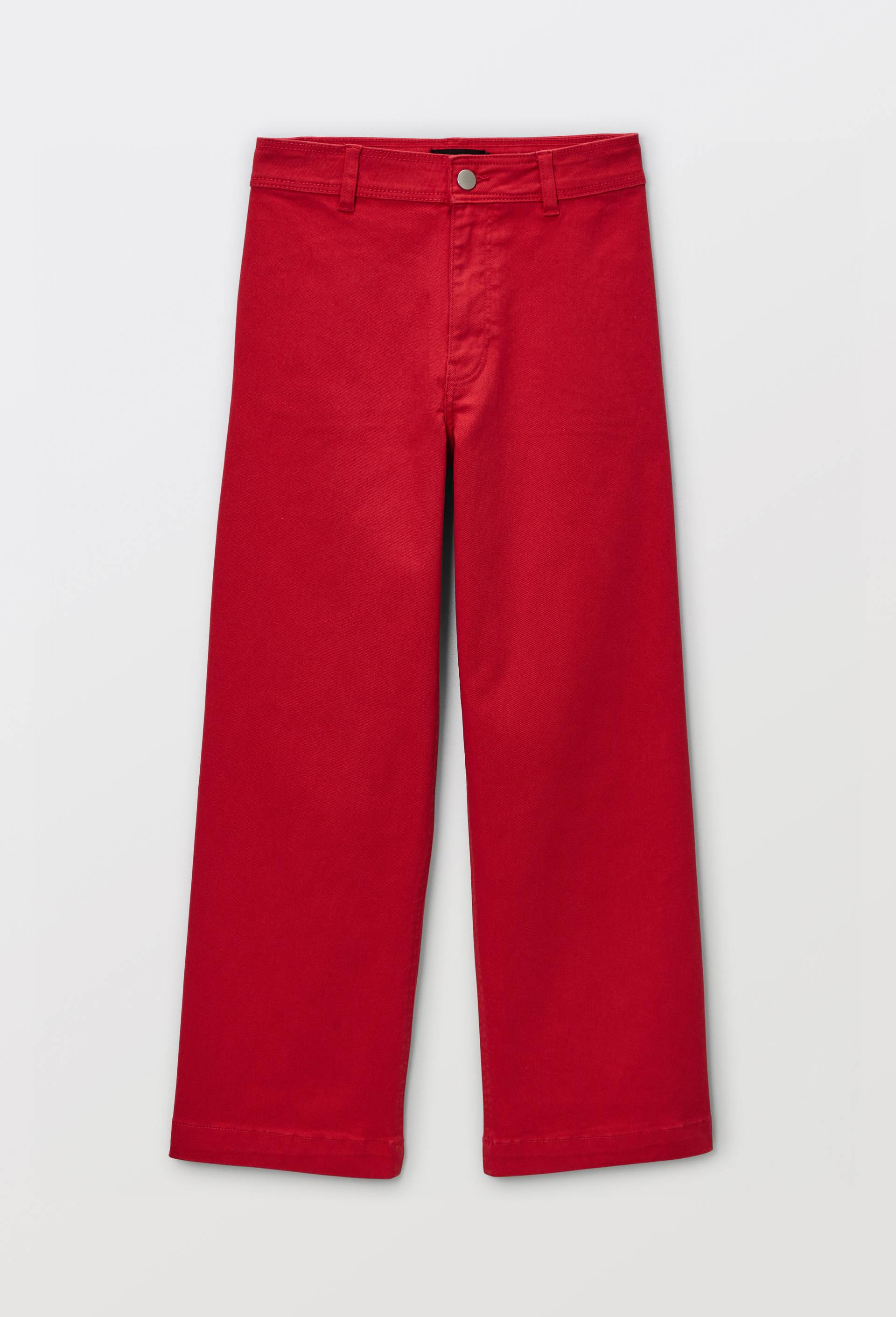 Pantalon large en coton, Rouge, large image number 1.0