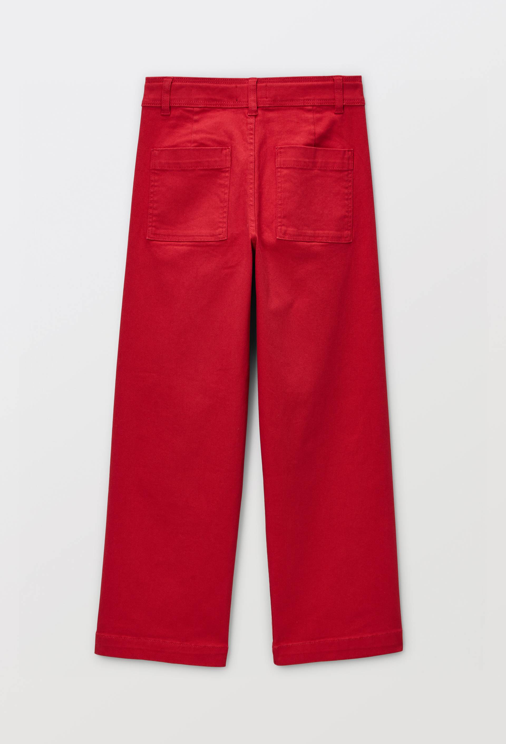 Pantalon large en coton, Rouge, large image number 2