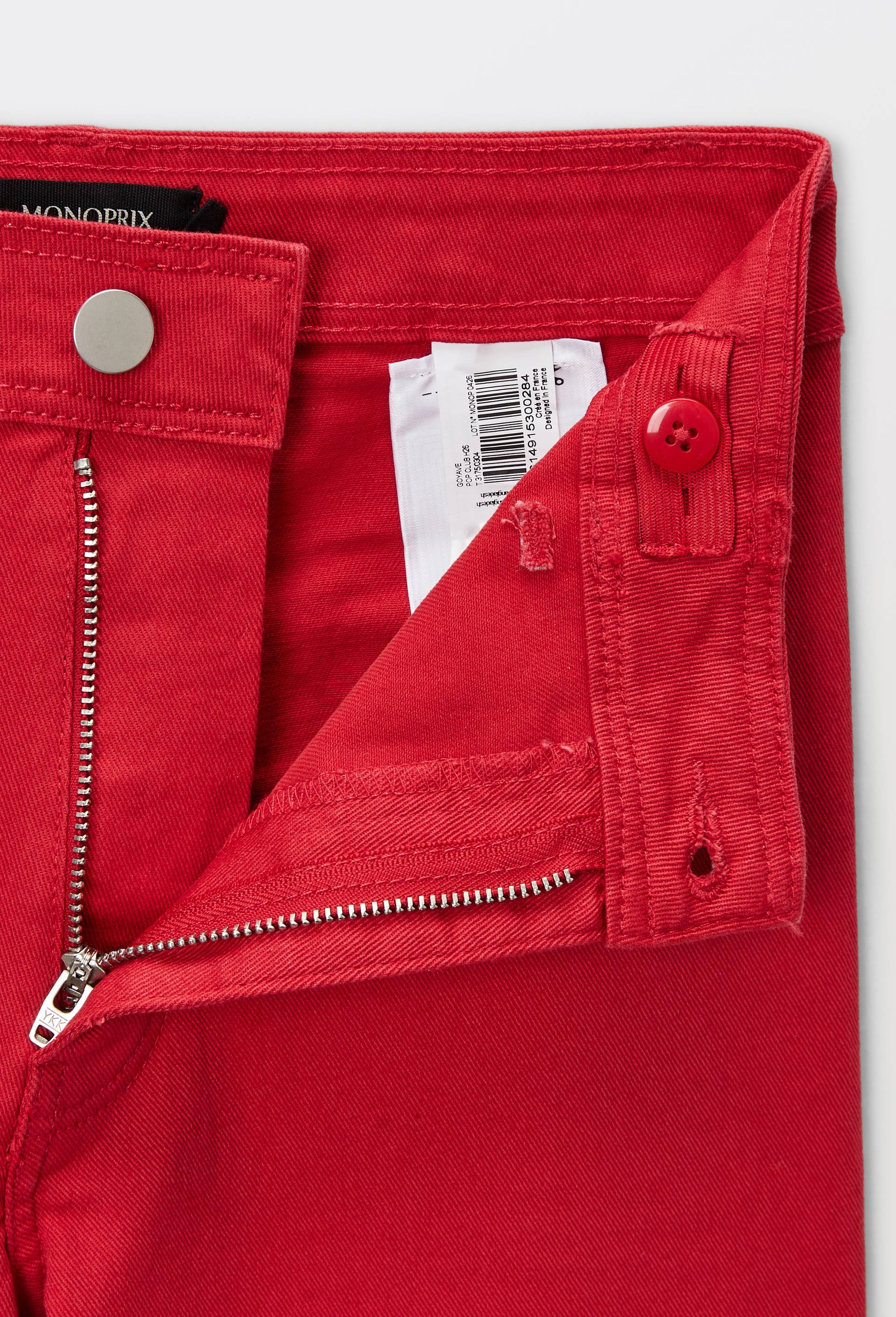Pantalon large en coton, Rouge, large image number 3