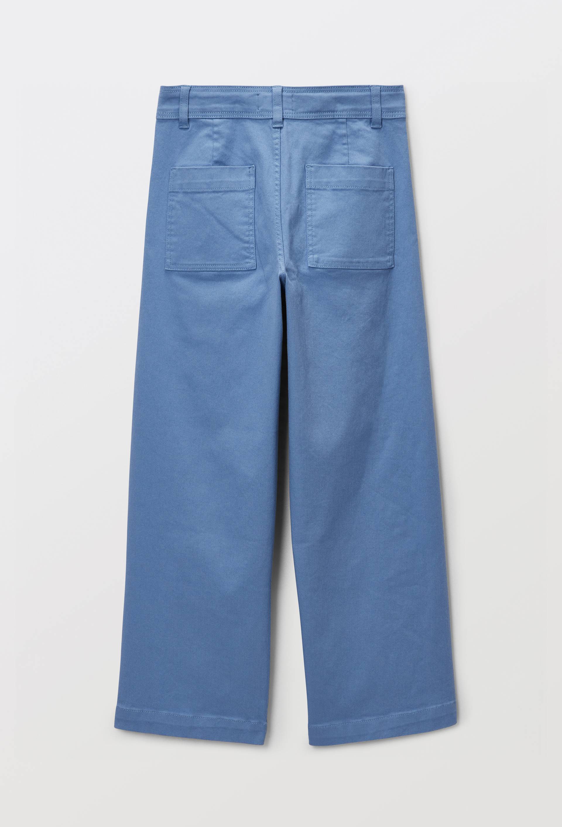 Pantalon large en coton, Bleu, large image number 2.0