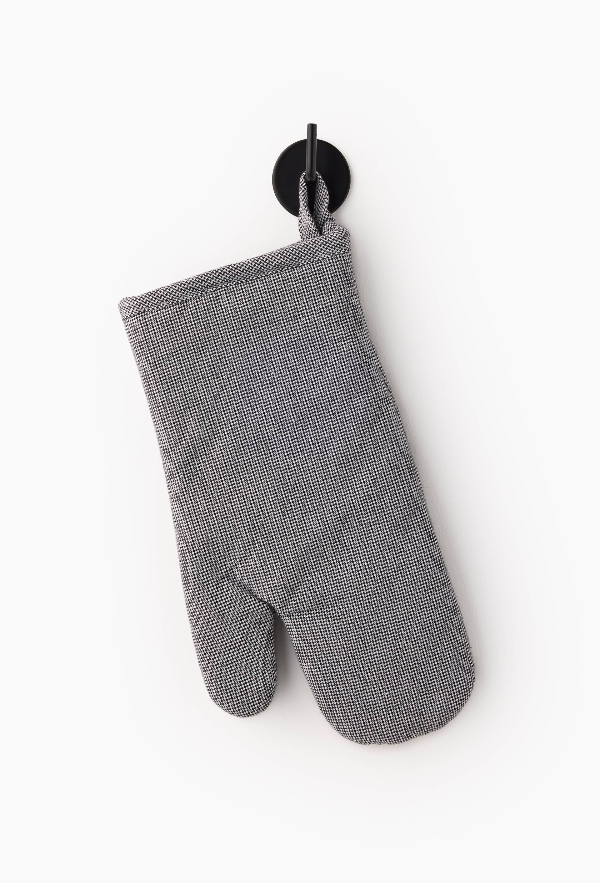 Moufle de cuisine, 16x33cm, coton, Noir, large image number 0