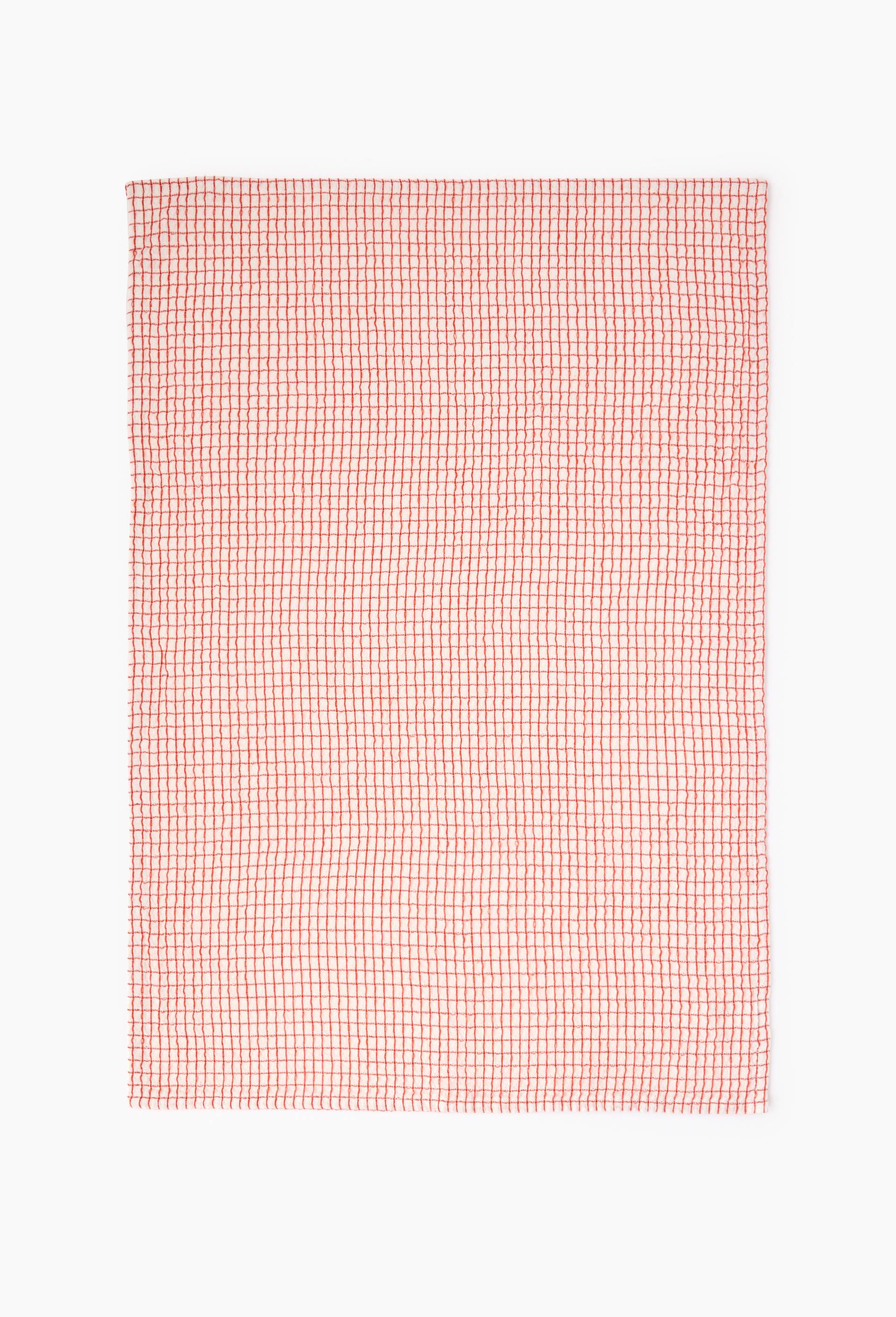 Torchon, 50x70cm, nid d'abeille, coton, Orange fonc&eacute;, large image number 1