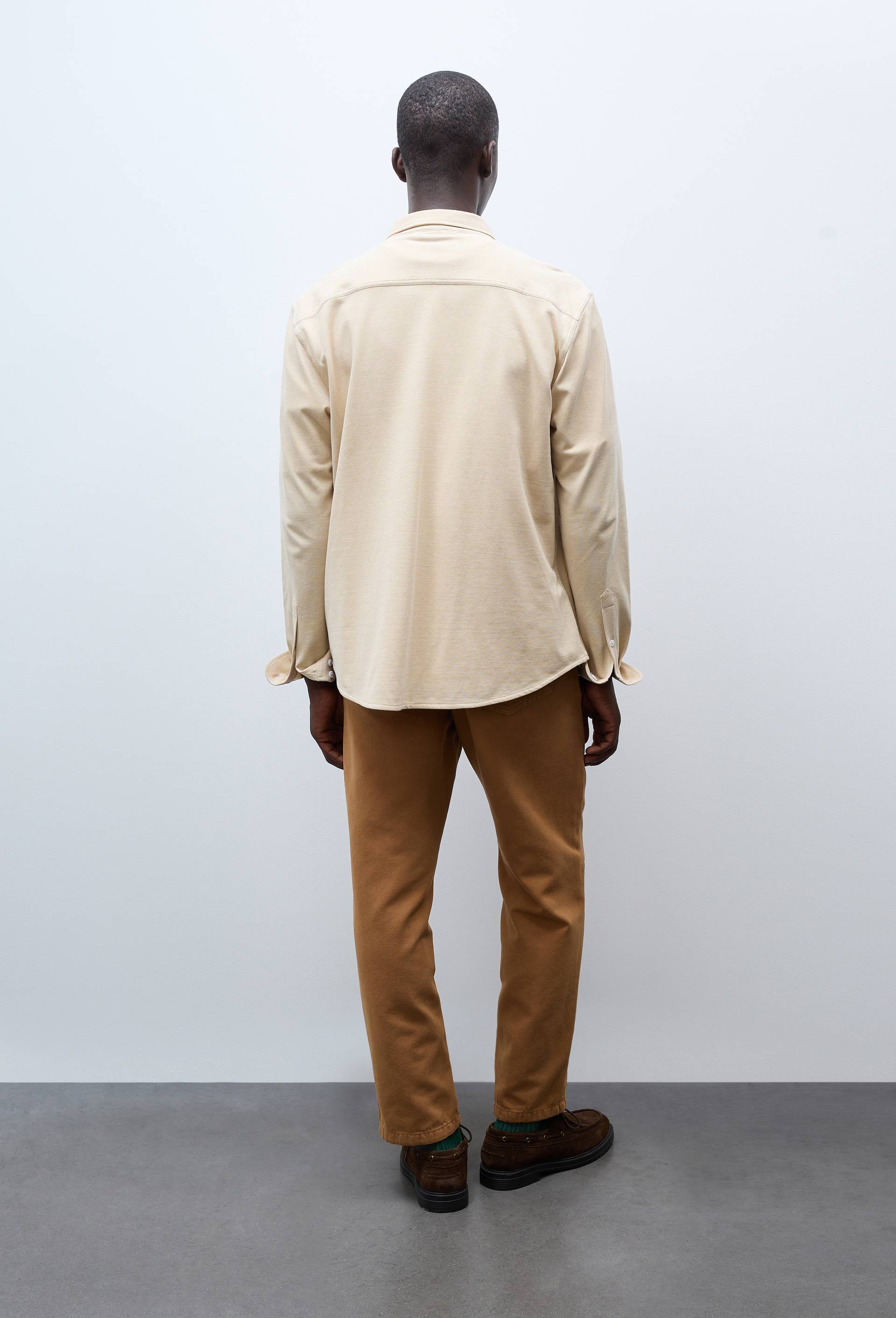 Pantalon &eacute;lastiqu&eacute; en coton, Beige, large image number 1