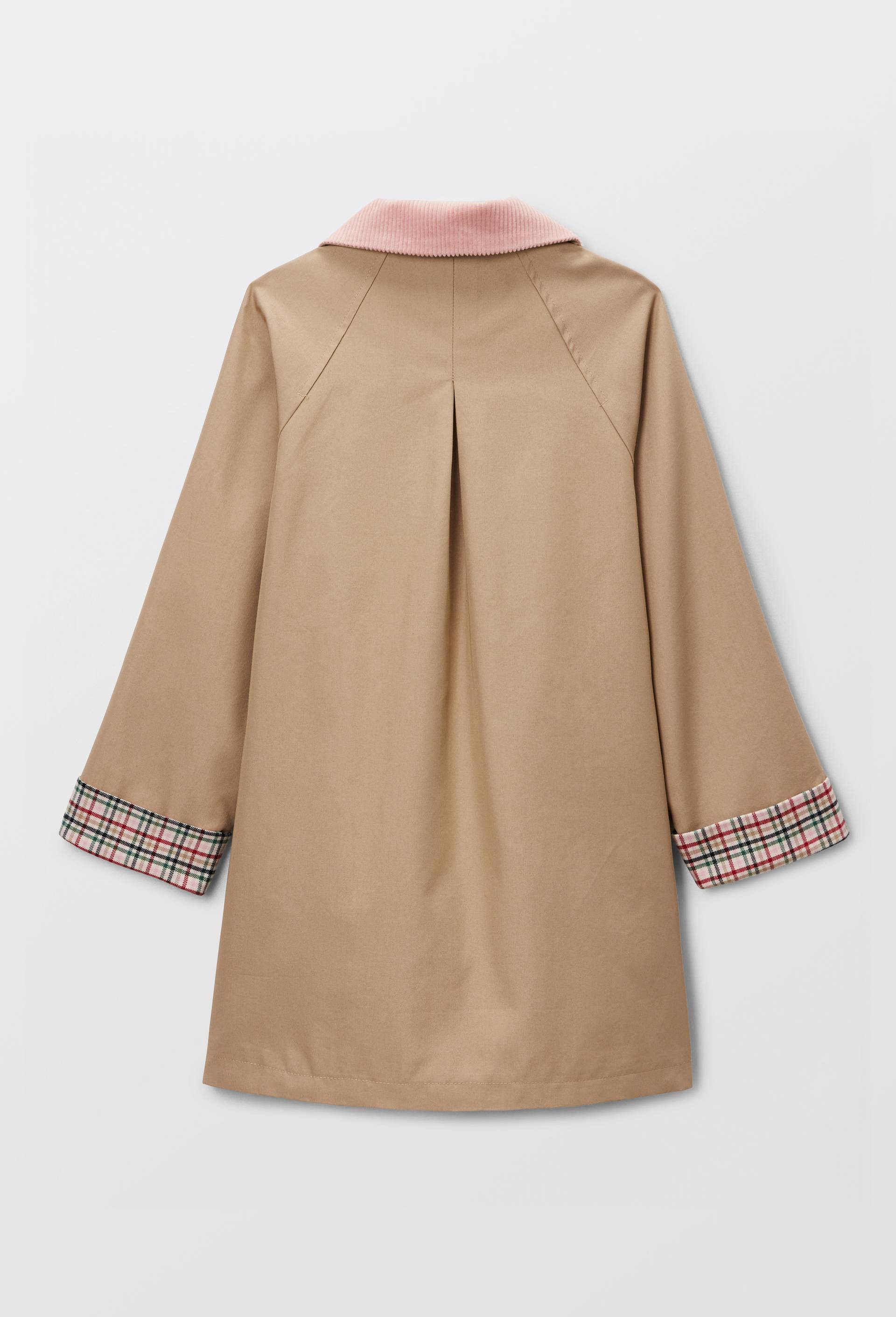 Trench col velours, Beige clair, large