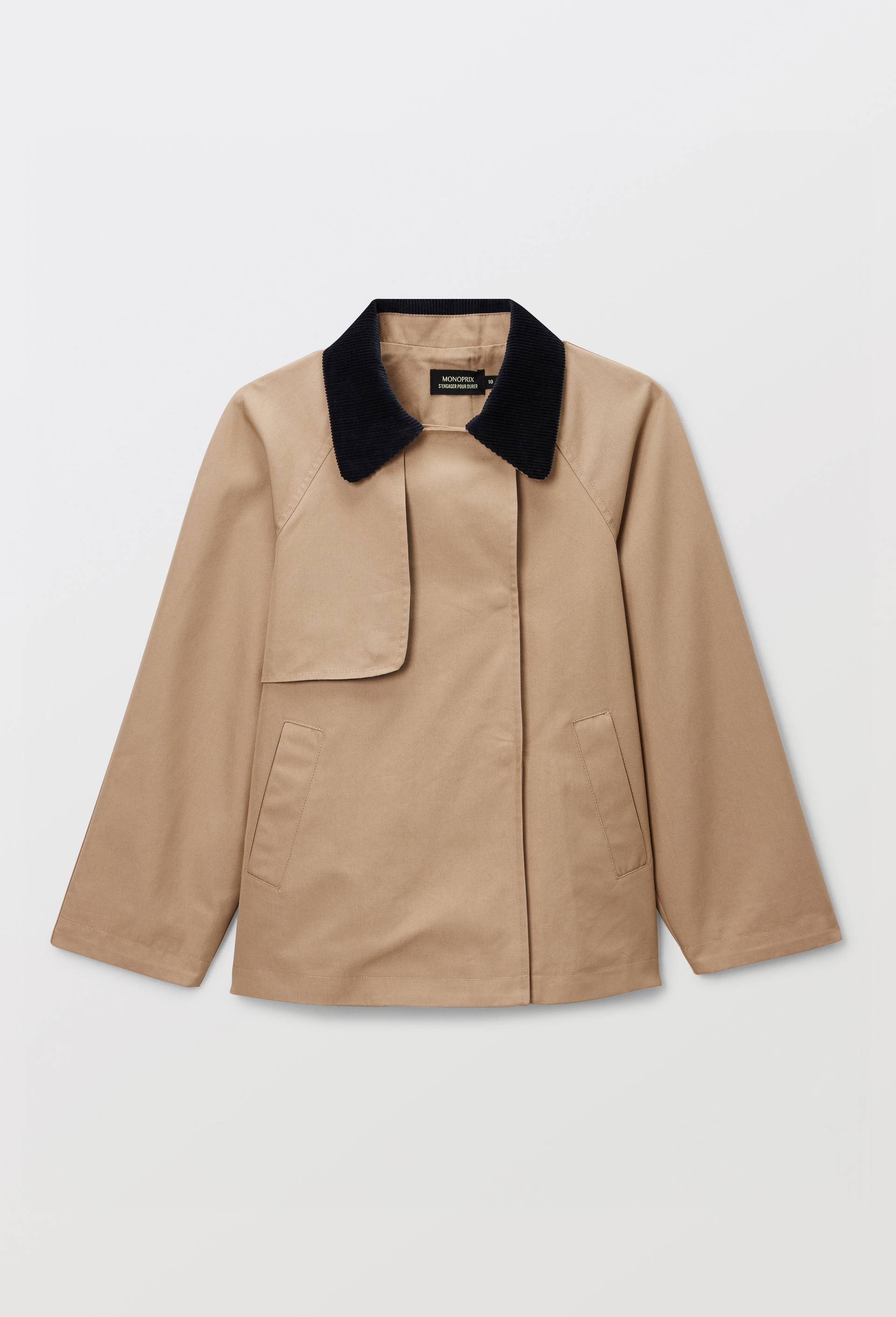 Trench coat col velours, Beige clair, large image number 1.0