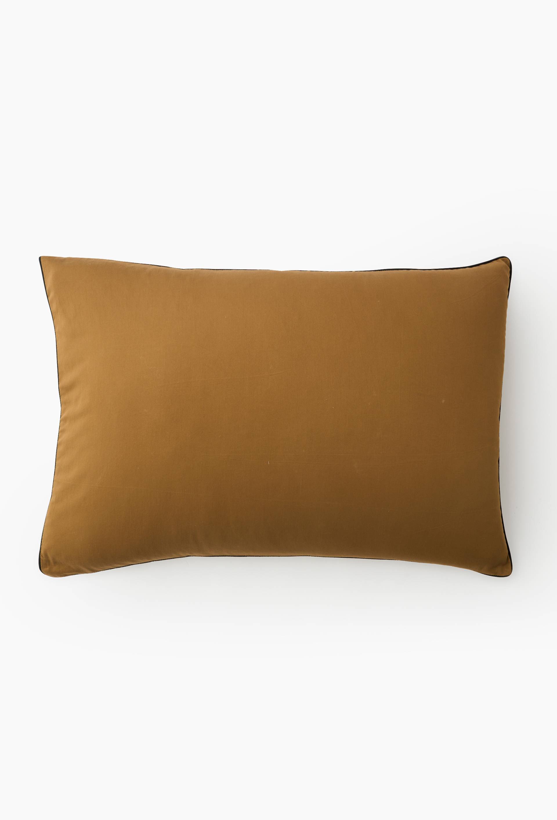 Taie d'oreiller rectangulaire 50x70 cm, en satin de coton GOTS, Brun, large image number 1.0