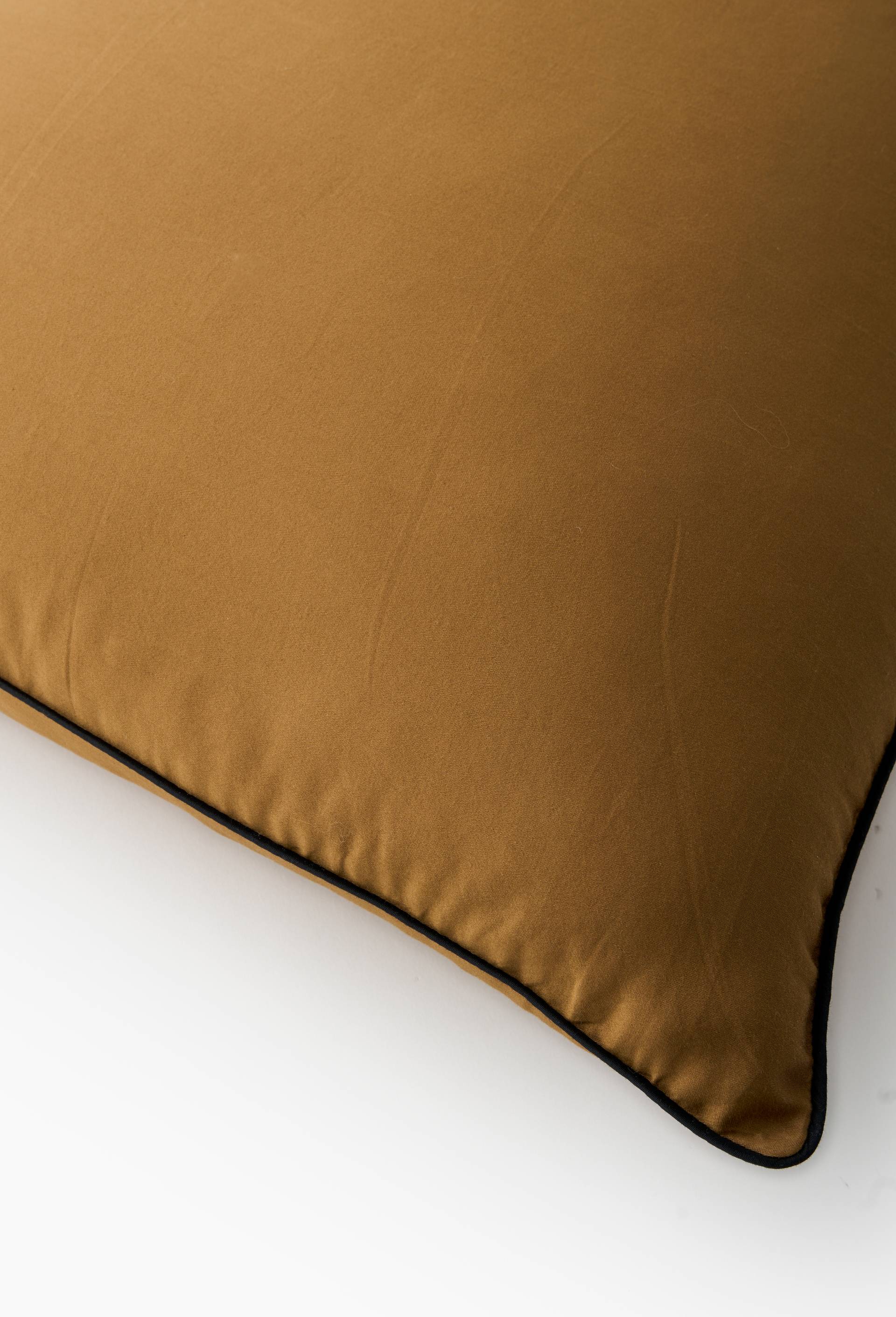 Taie d'oreiller rectangulaire 50x70 cm, en satin de coton GOTS, Brun, large image number 2