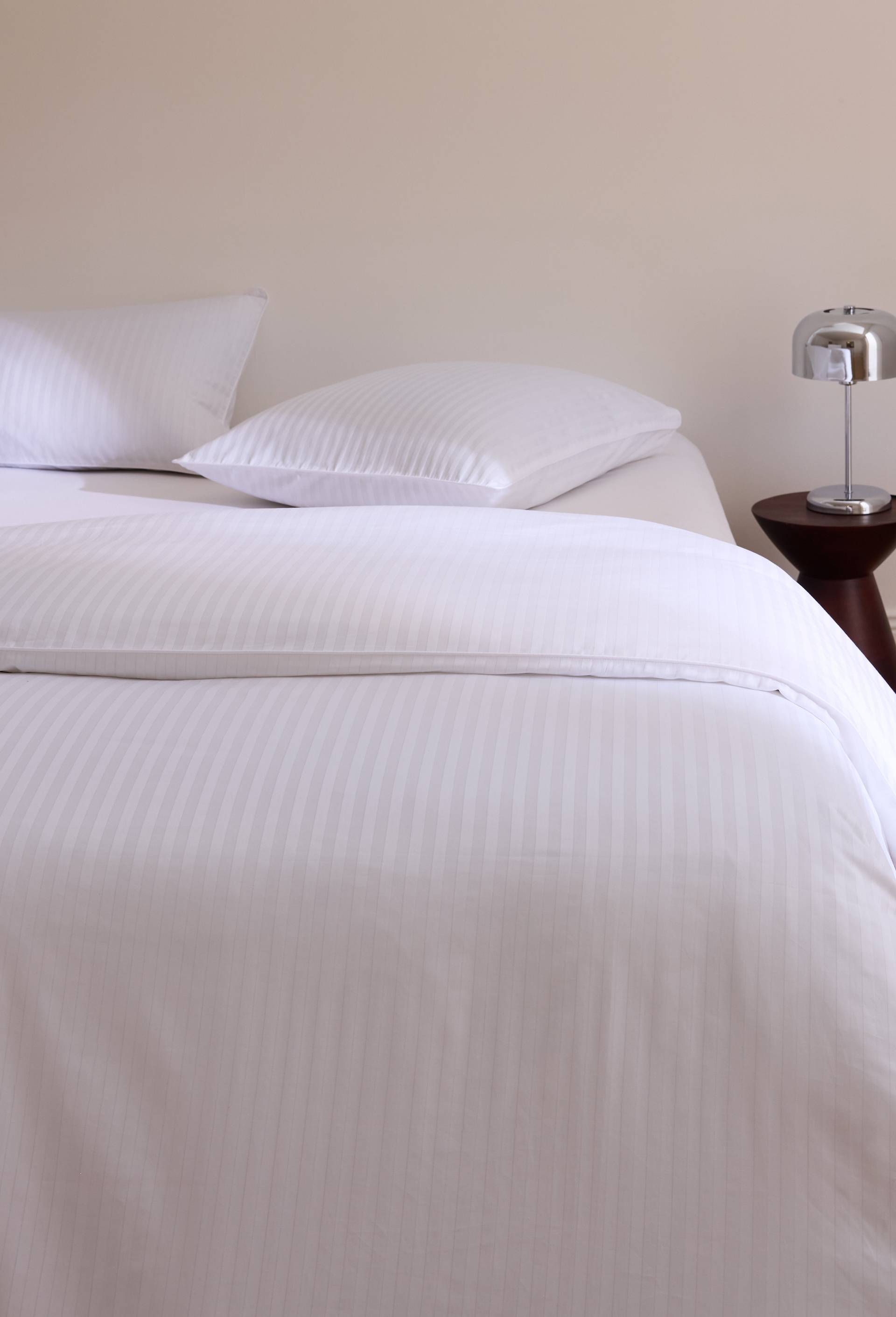 Housse de couette, satin de coton bio, Blanc, large image number 0