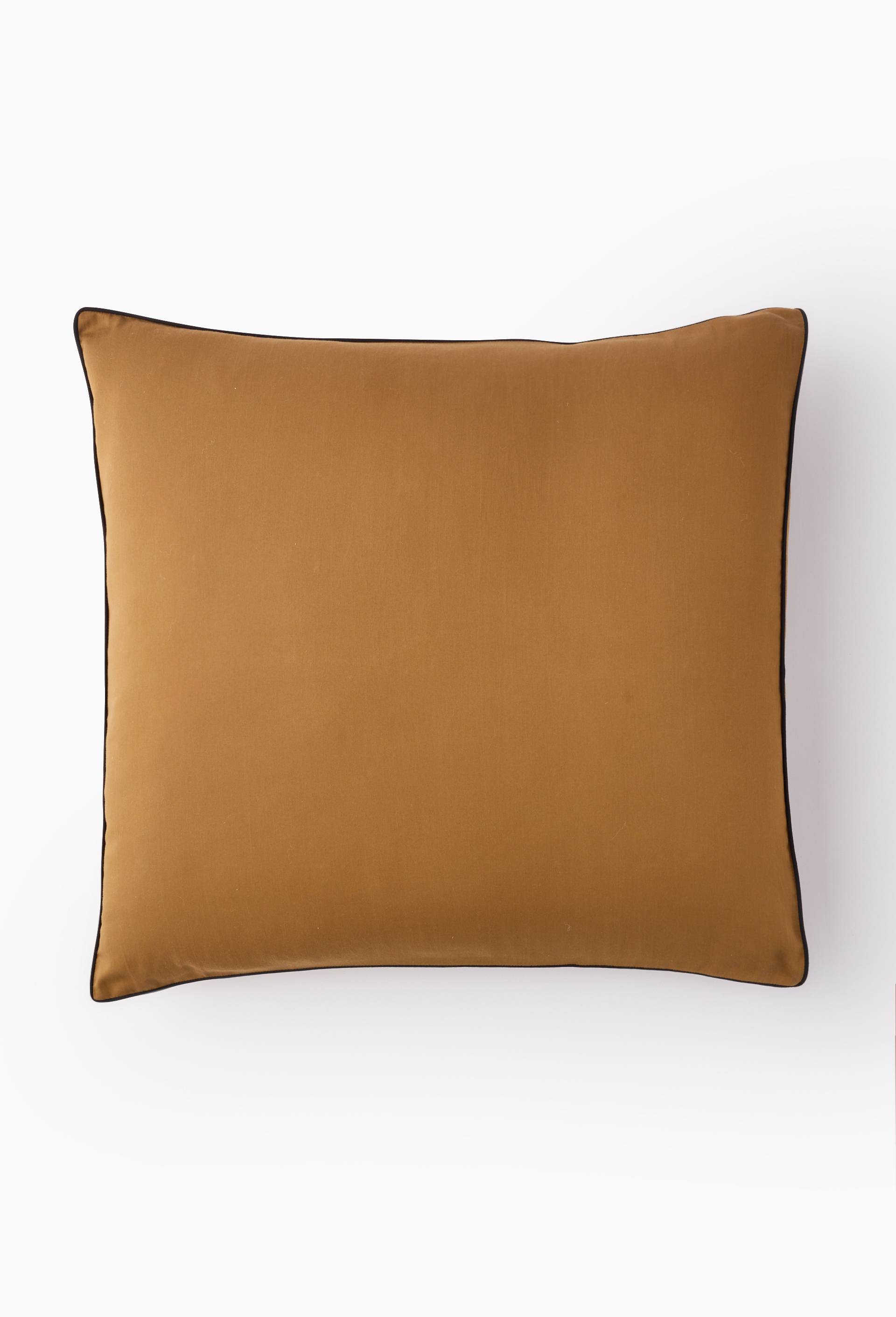 Taie d'oreiller en satin de coton bio, GOTS, Brun, large image number 1