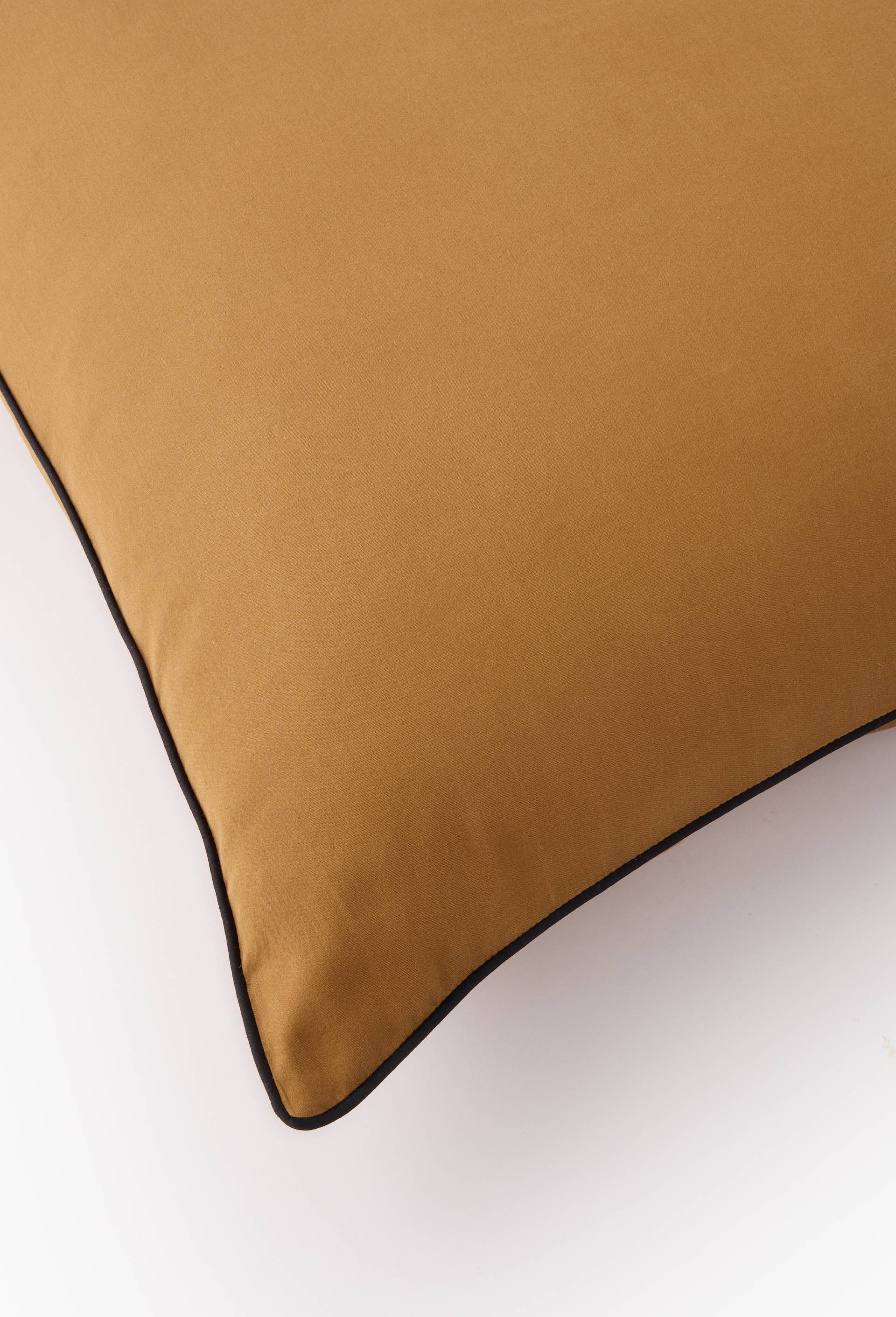 Taie d'oreiller en satin de coton bio, GOTS, Brun, large image number 2