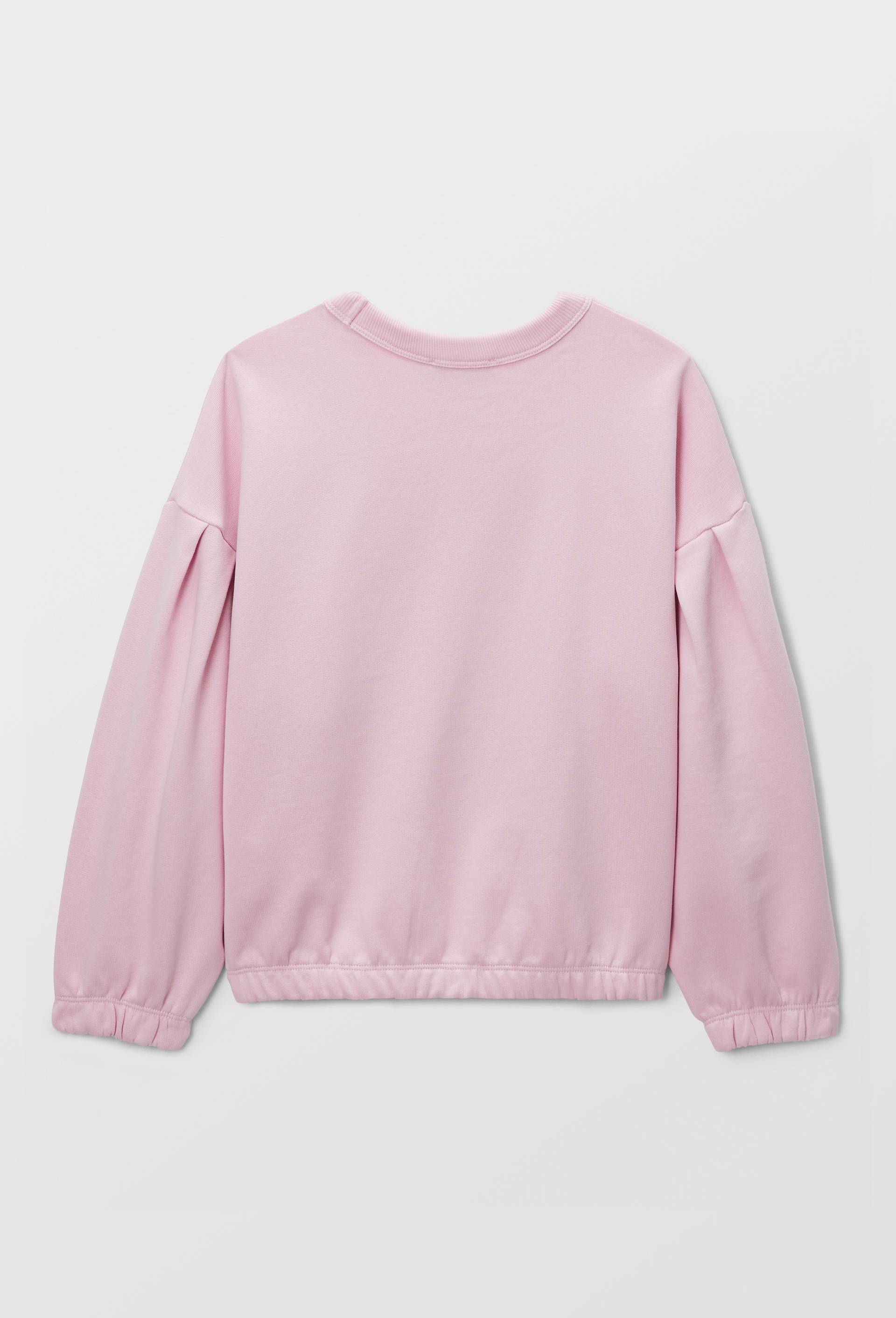 Sweat col rond imprim&eacute; en coton, Rose, large image number 2.0