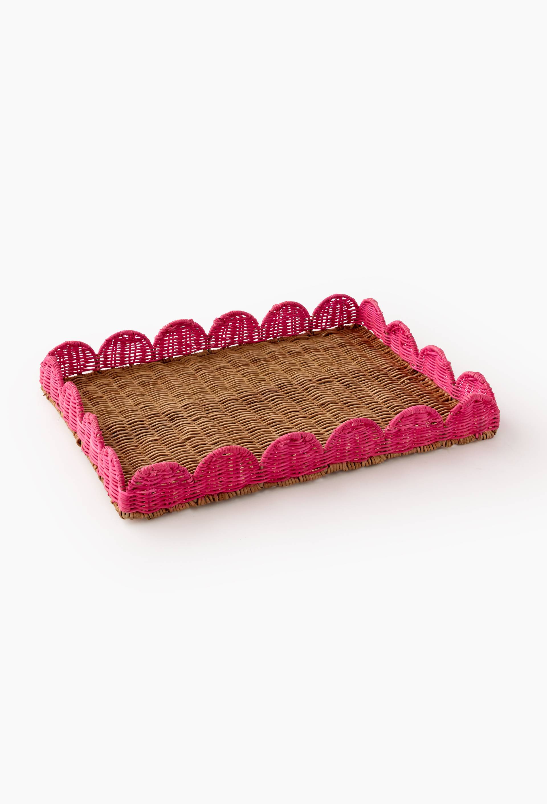 Plateau bicolore, 30x42cm, en rotin - MESTIZ x MONOPRIX, Beige clair, large image number 1