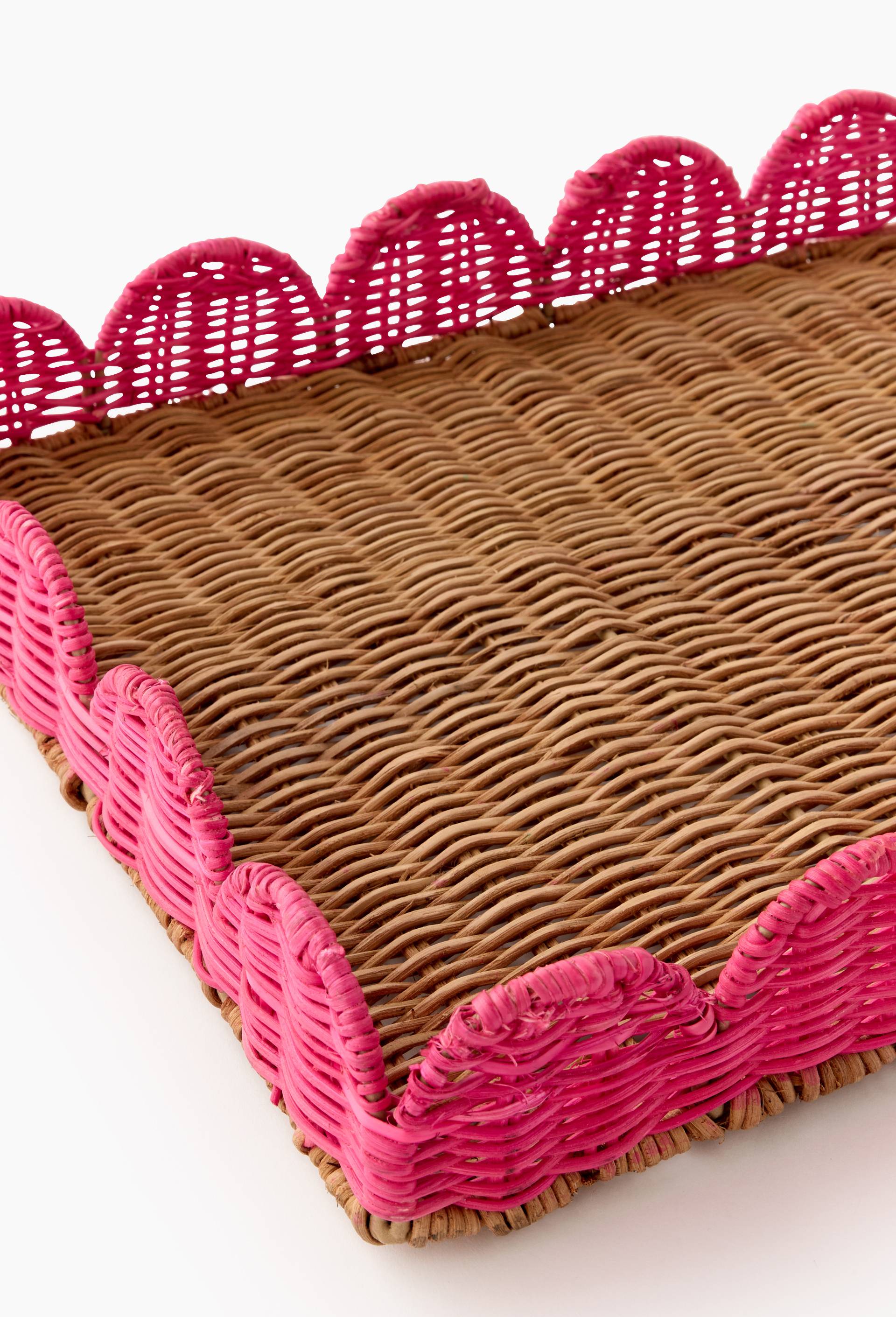 Plateau bicolore, 30x42cm, en rotin - MESTIZ x MONOPRIX, Beige clair, large image number 2