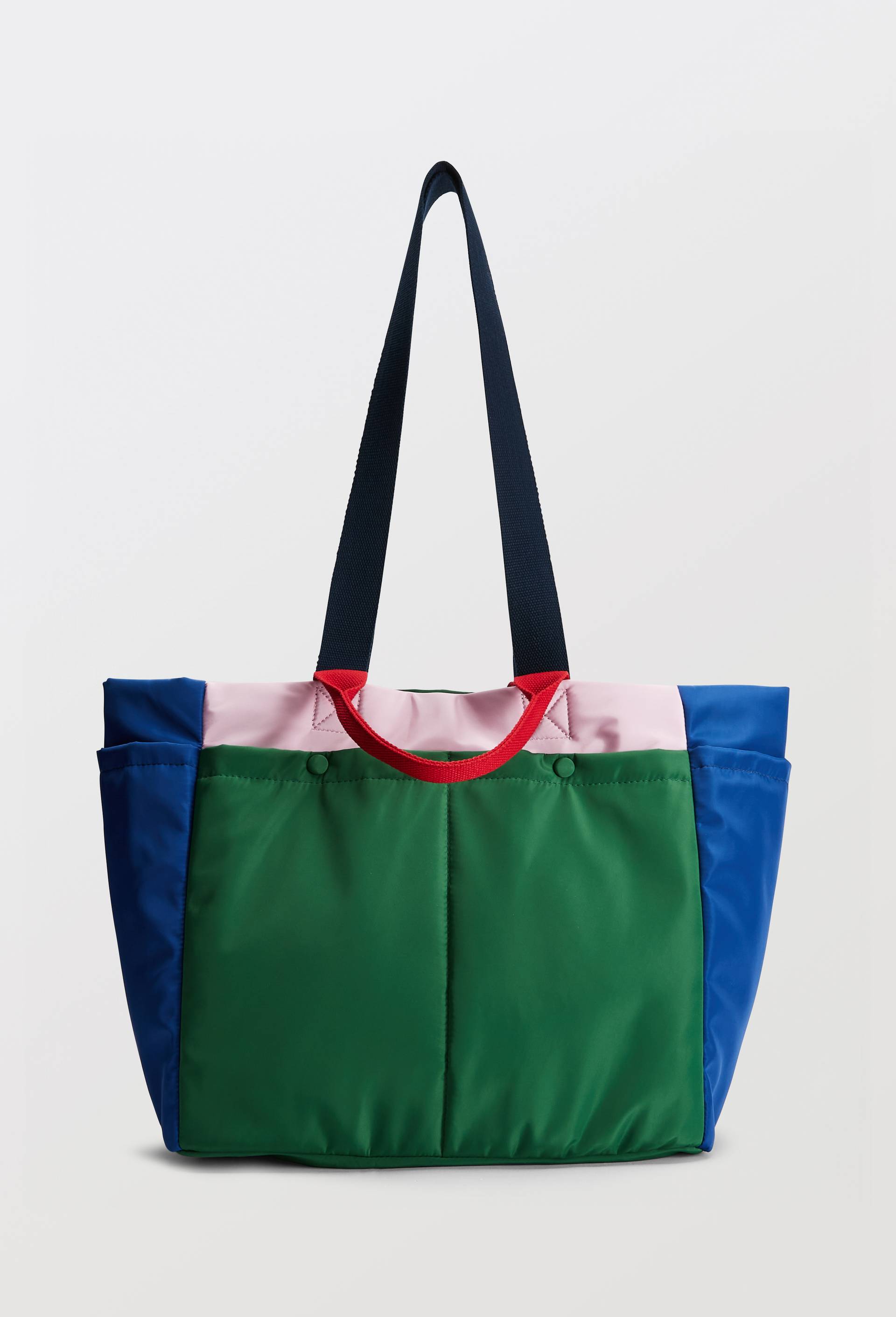 Cabas en toile tricolore, Vert, swatch image