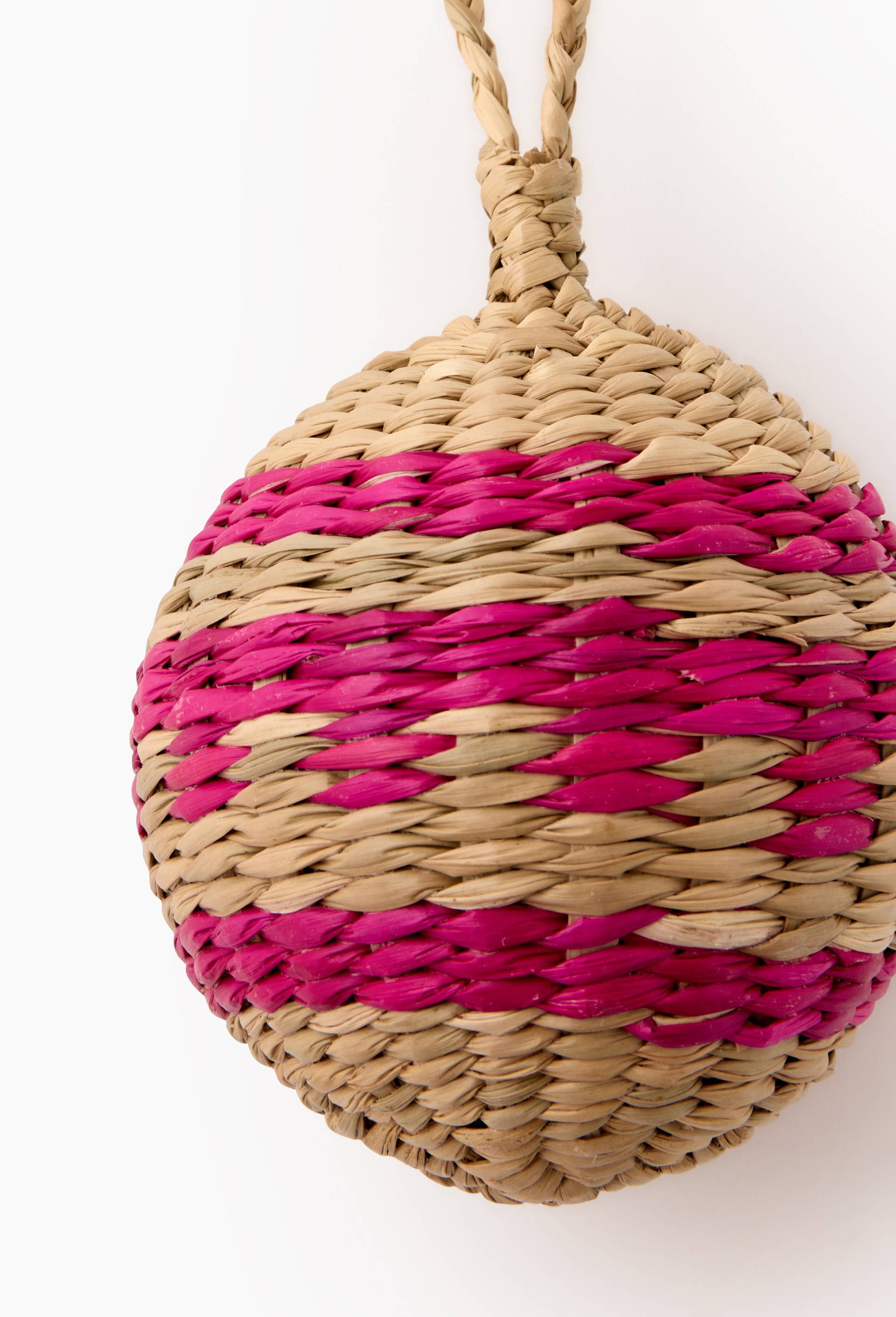 Boule de no&euml;l, 9cm, en jonc de mer - MESTIZ x MONOPRIX, Beige clair, large image number 1