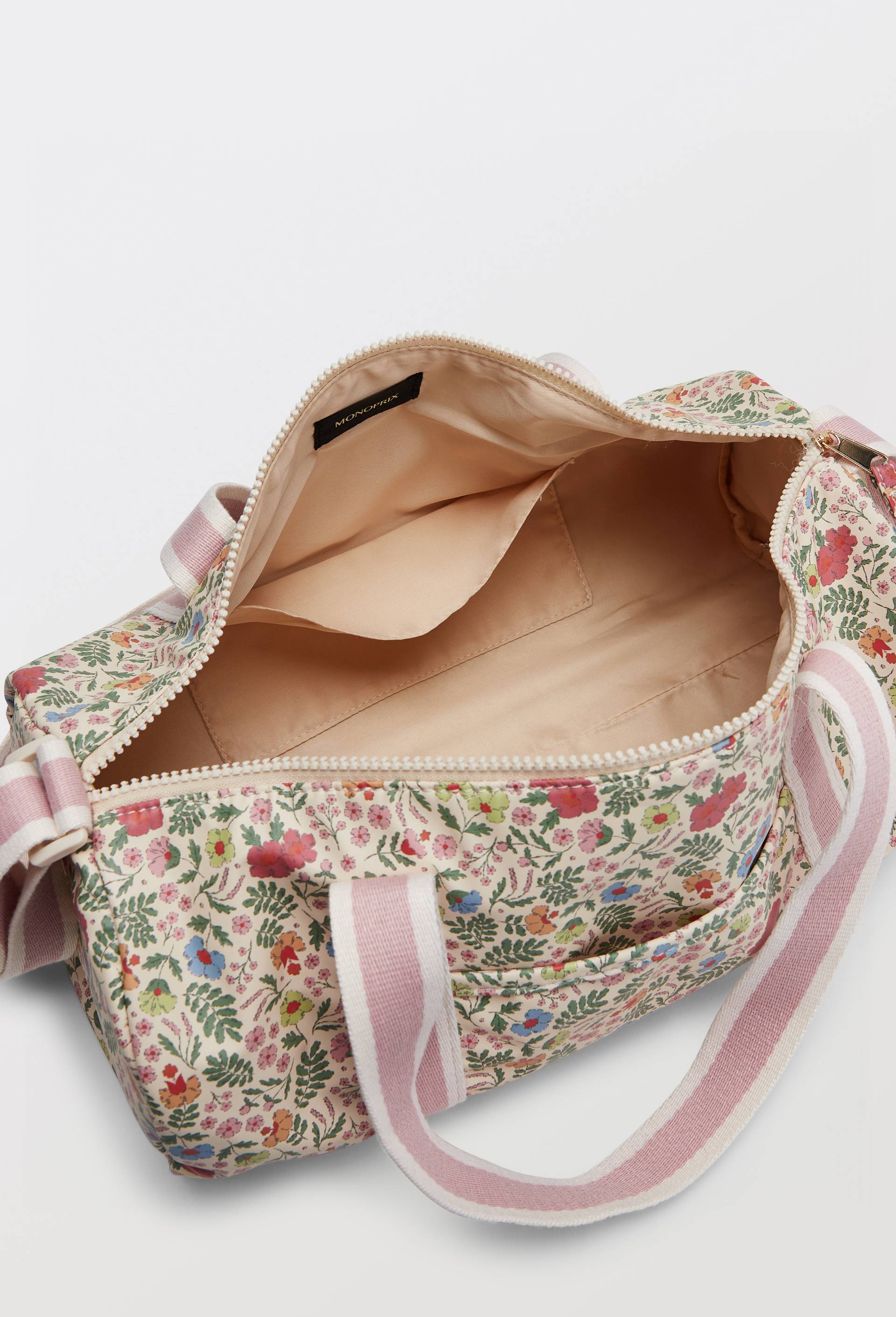 Sac polochon imprim&eacute; imperm&eacute;able, Beige clair, large image number 2.0