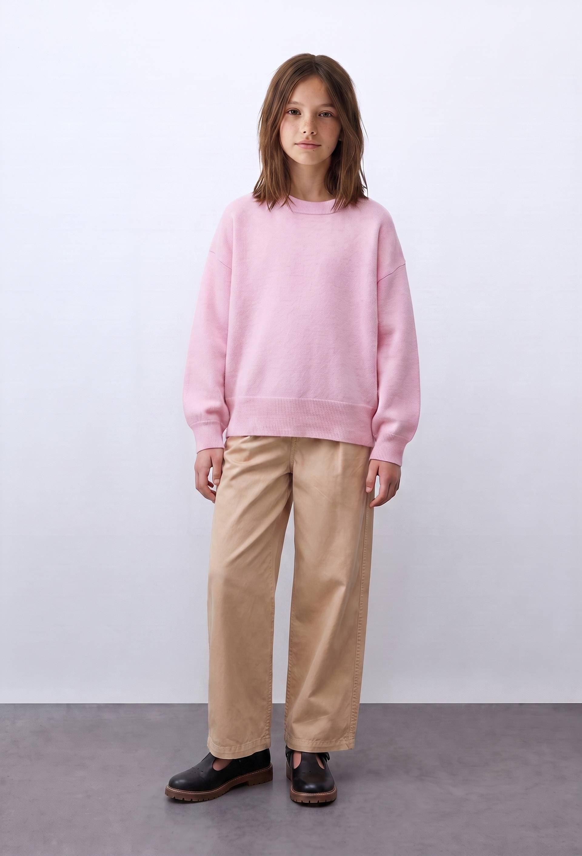 Pull uni 100% cachemire, Rose, large image number 0.0