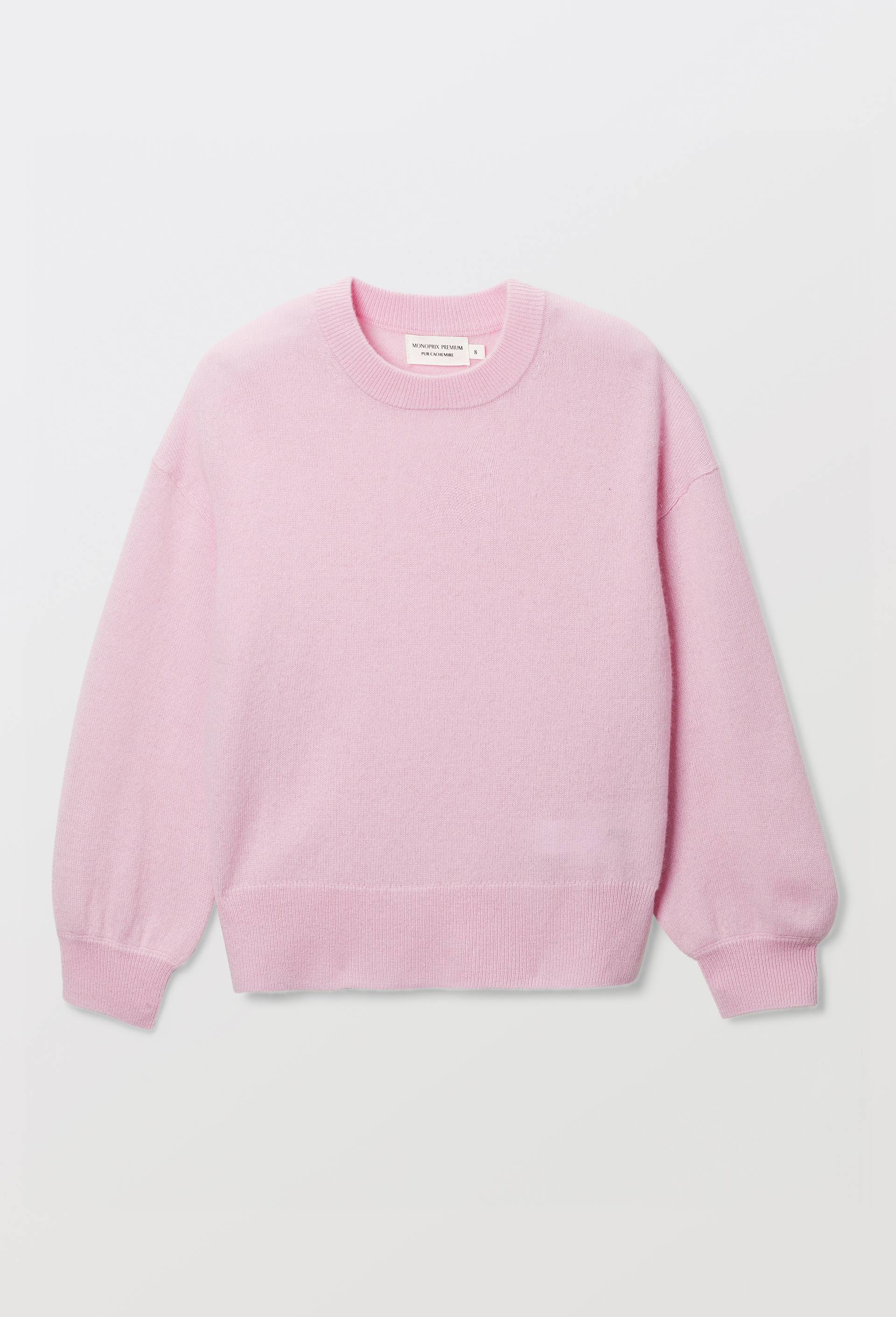 Pull uni 100% cachemire, Rose, large image number 1.0