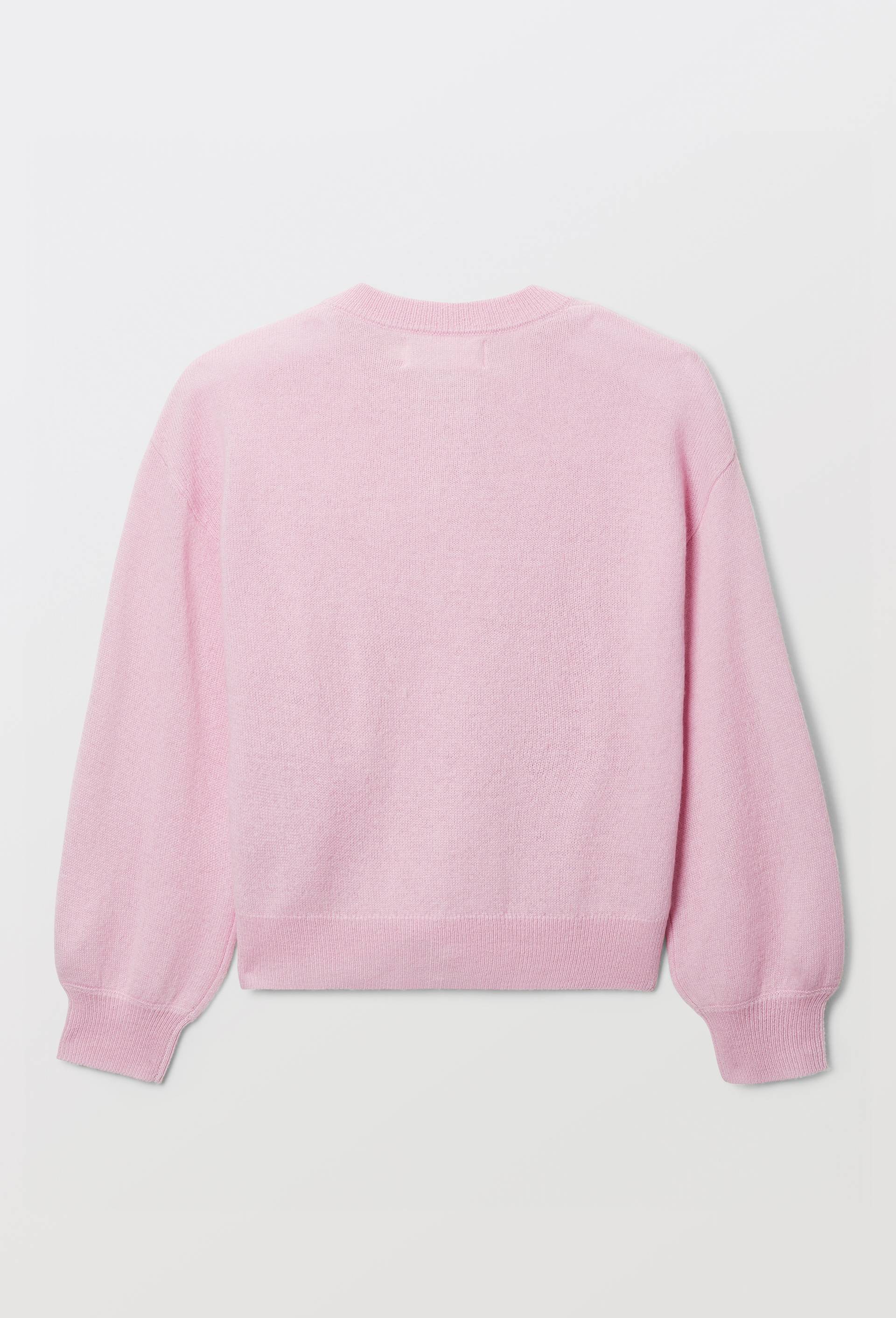 Cardigan uni 100% cachemire, Rose, large image number 2