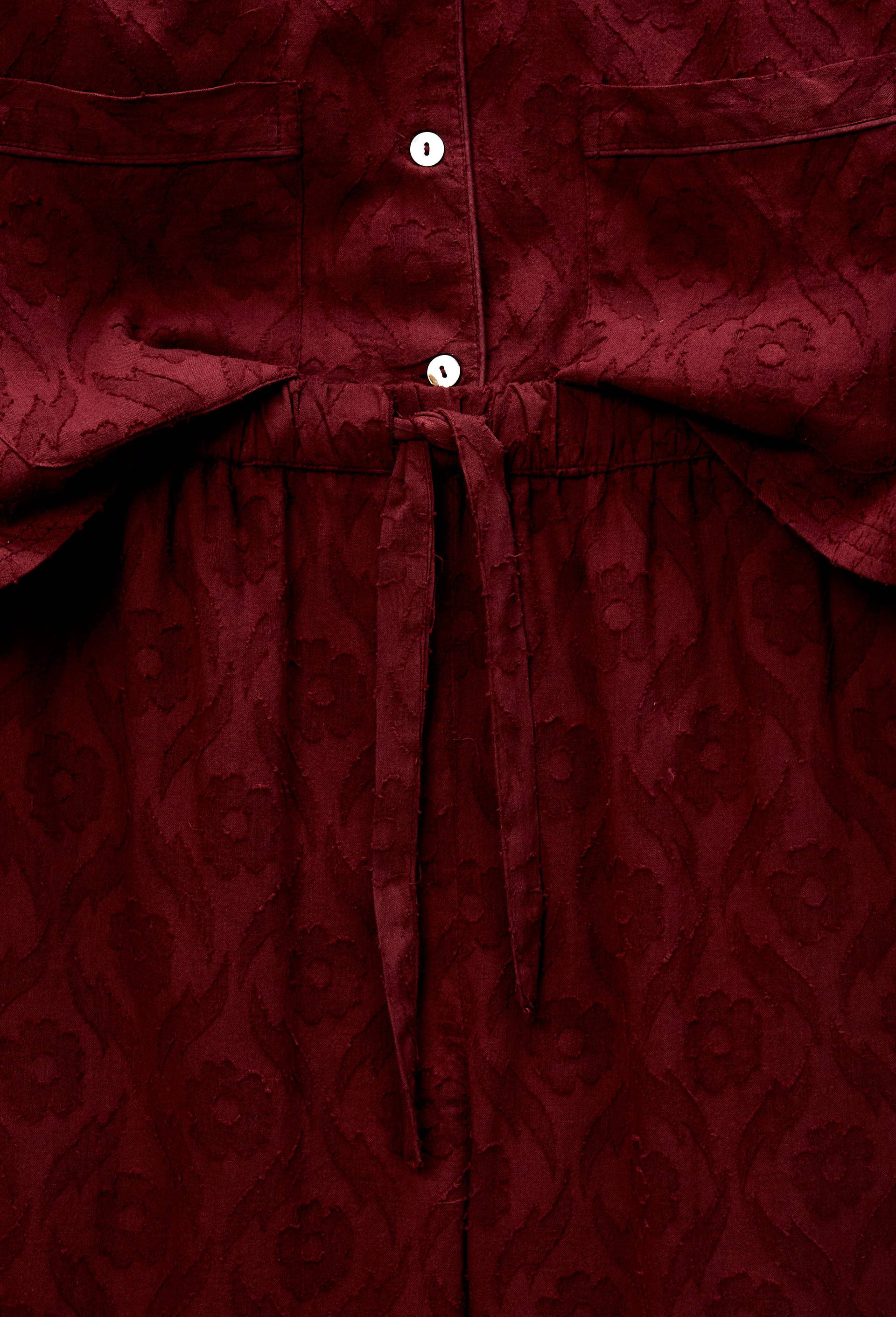 Pyjama en d&eacute;vor&eacute; de coton bio GOTS, Rouge fonc&eacute;, large image number 4.0