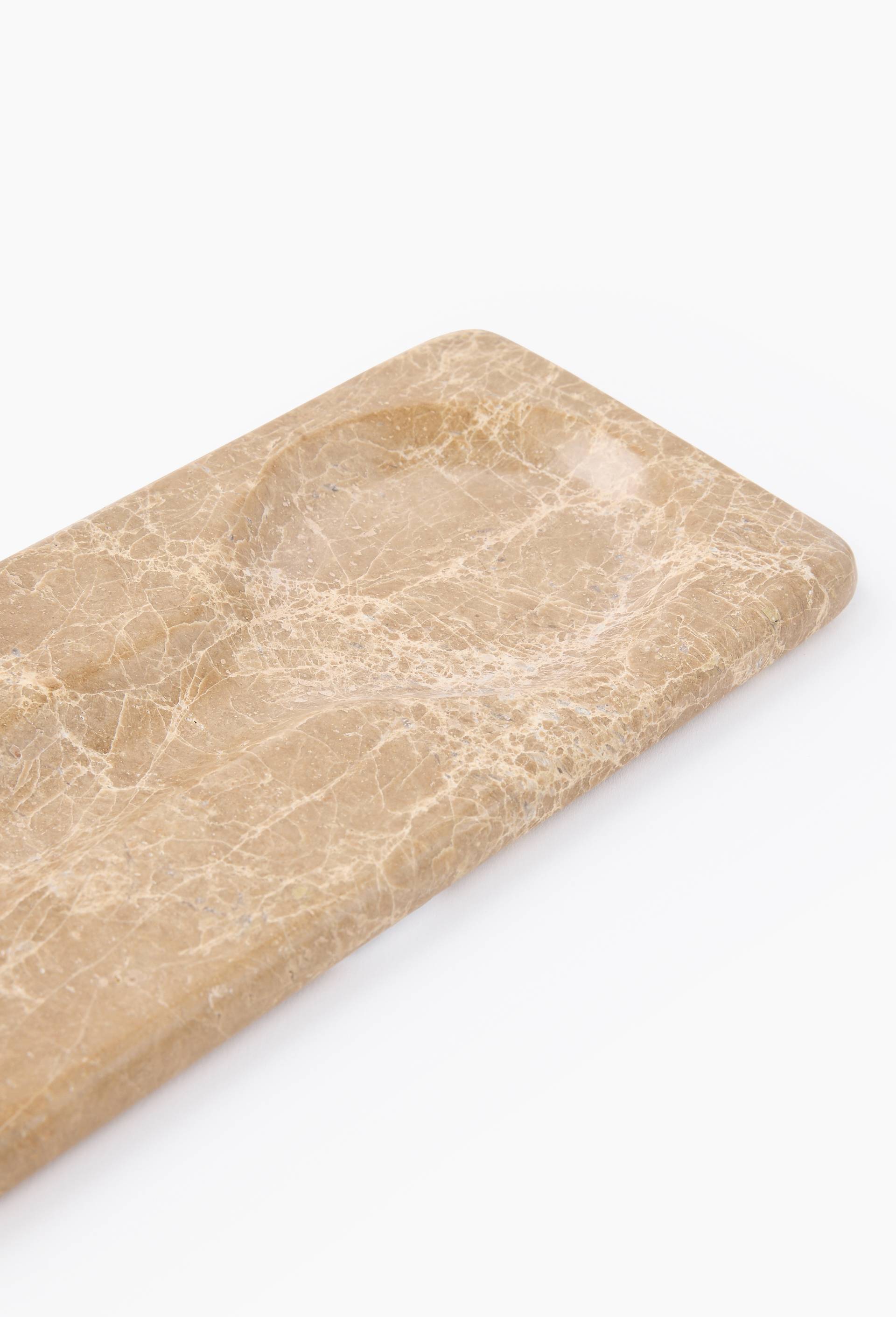Repose-cuill&egrave;re en marbre, 23cm, Brun clair, large image number 1