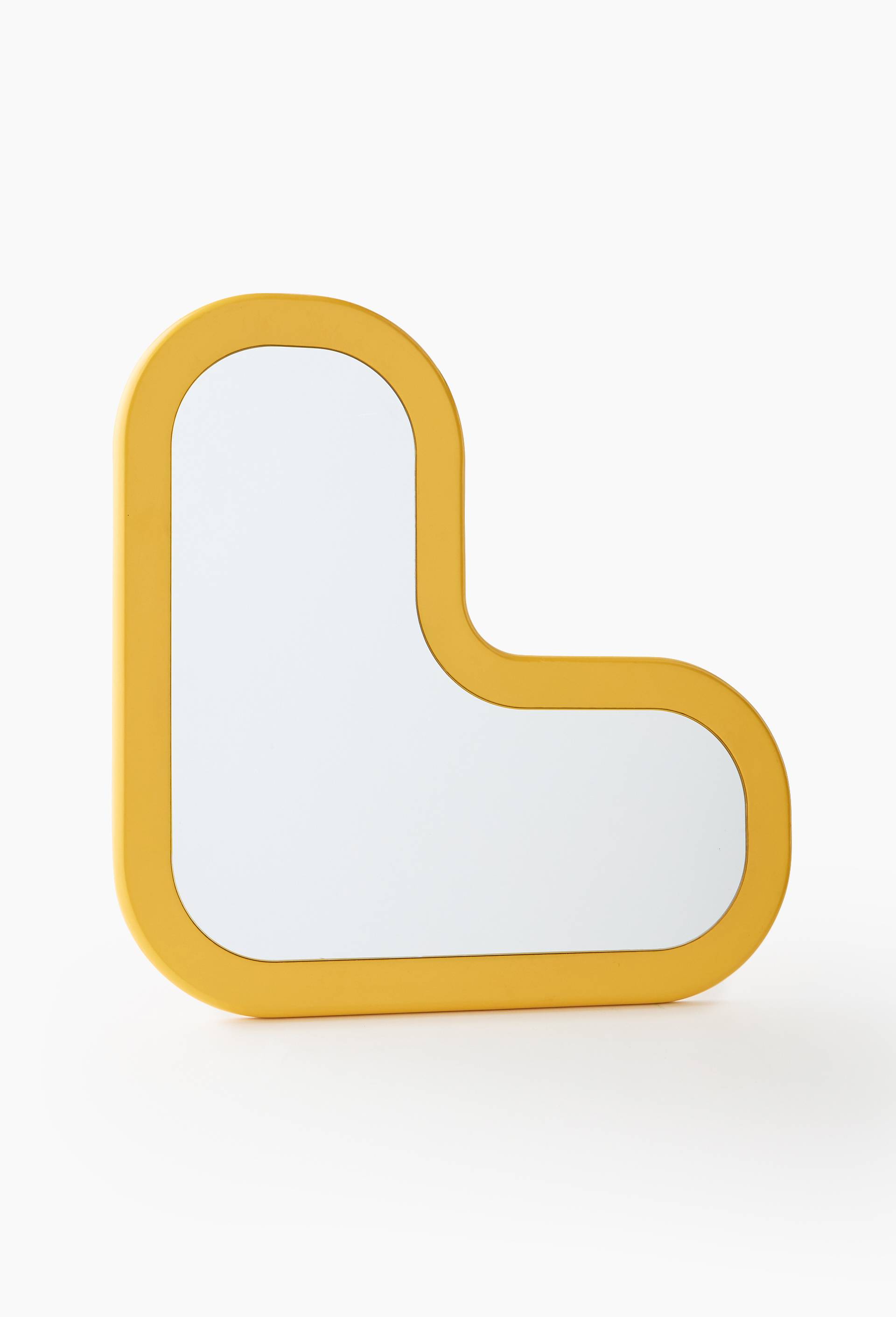 EXCLU WEB - Miroir, 60x60 cm, en bois certifi&eacute; FSC - HALL HAUS x MONOPRIX, Jaune, large image number 0.0