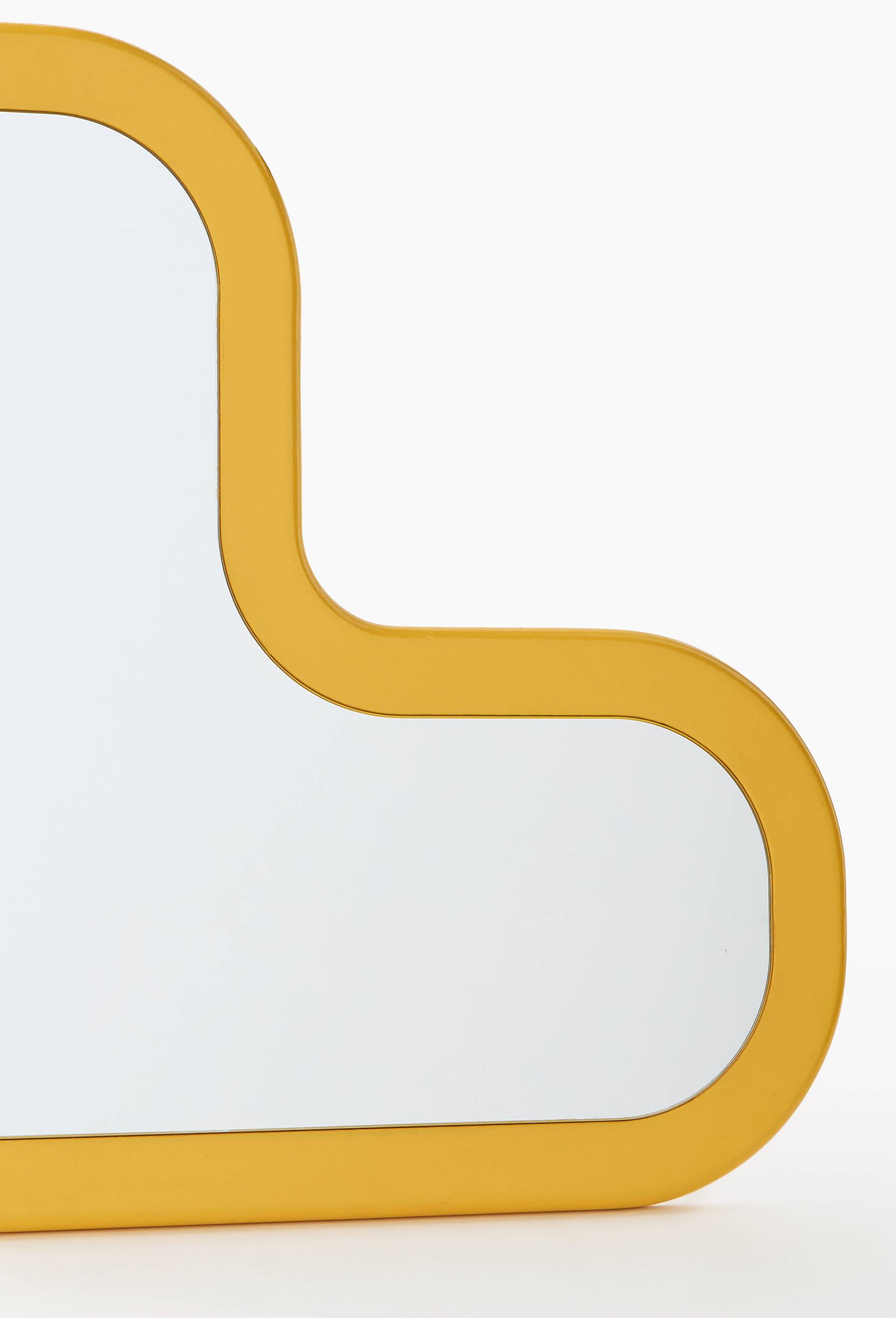 EXCLU WEB - Miroir, 60x60 cm, en bois certifi&eacute; FSC - HALL HAUS x MONOPRIX, Jaune, large image number 1.0