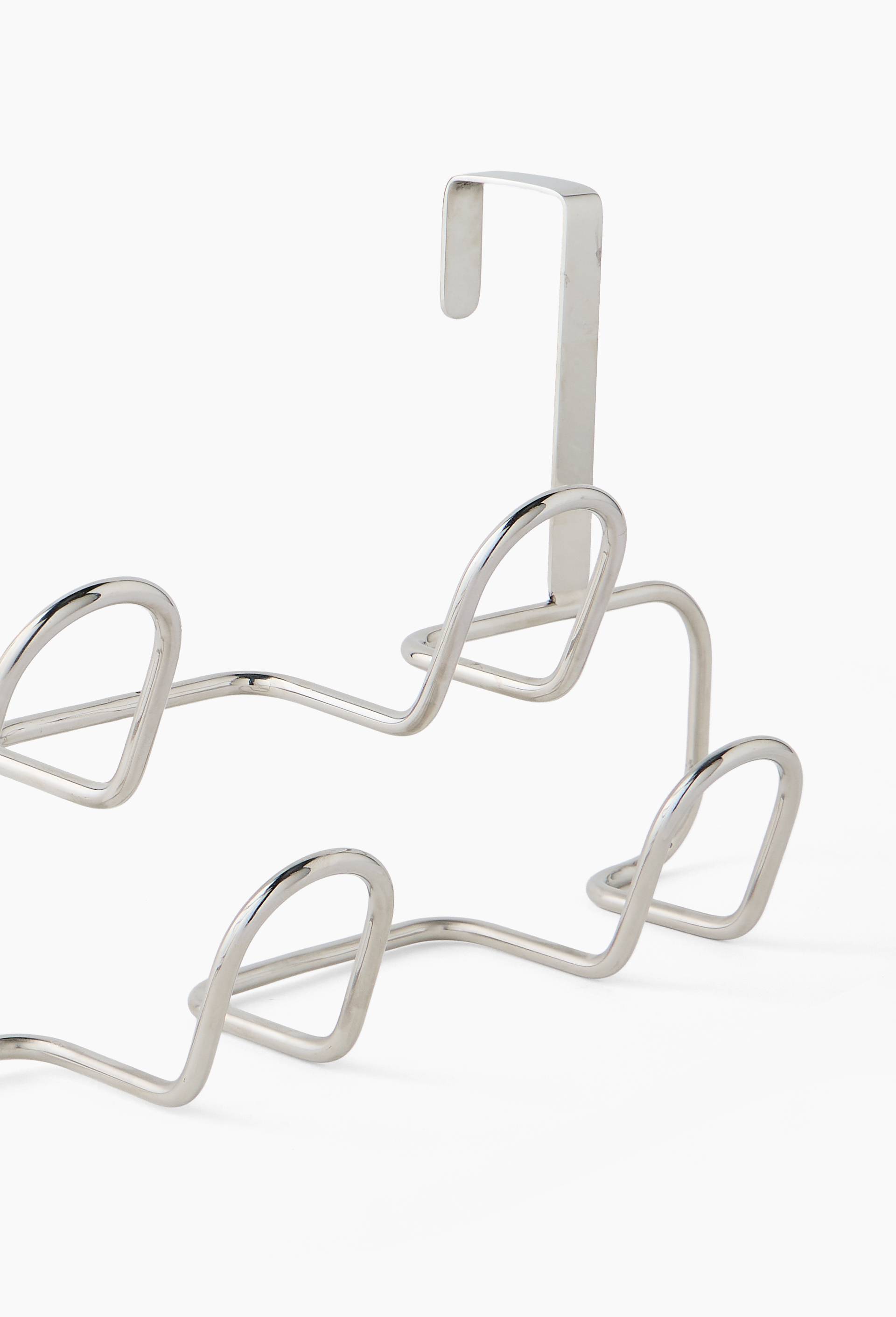 Porte-manteau, 56x17x35 cm, en m&eacute;tal finition chrom&eacute;e - HALL HAUS x MONOPRIX, Argent, large image number 1