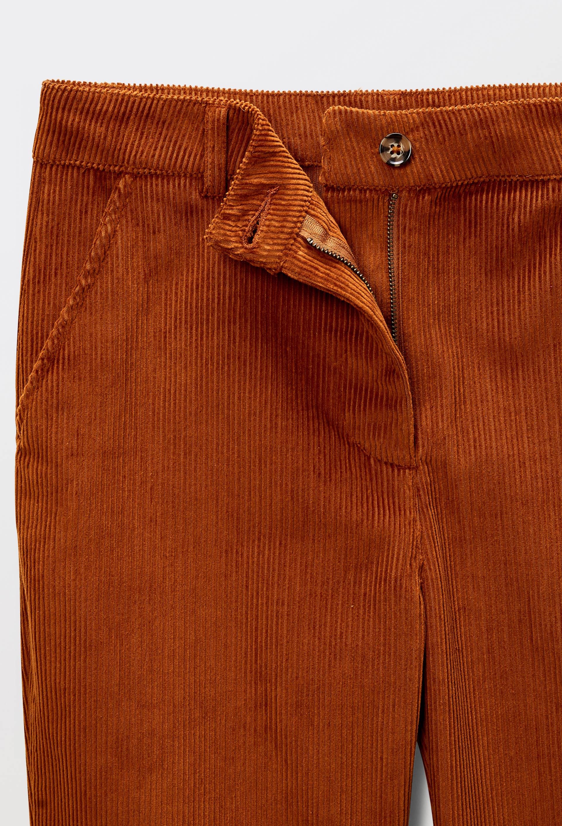Pantalon en velours droit en coton BIO GOTS, Brun, large image number 3.0