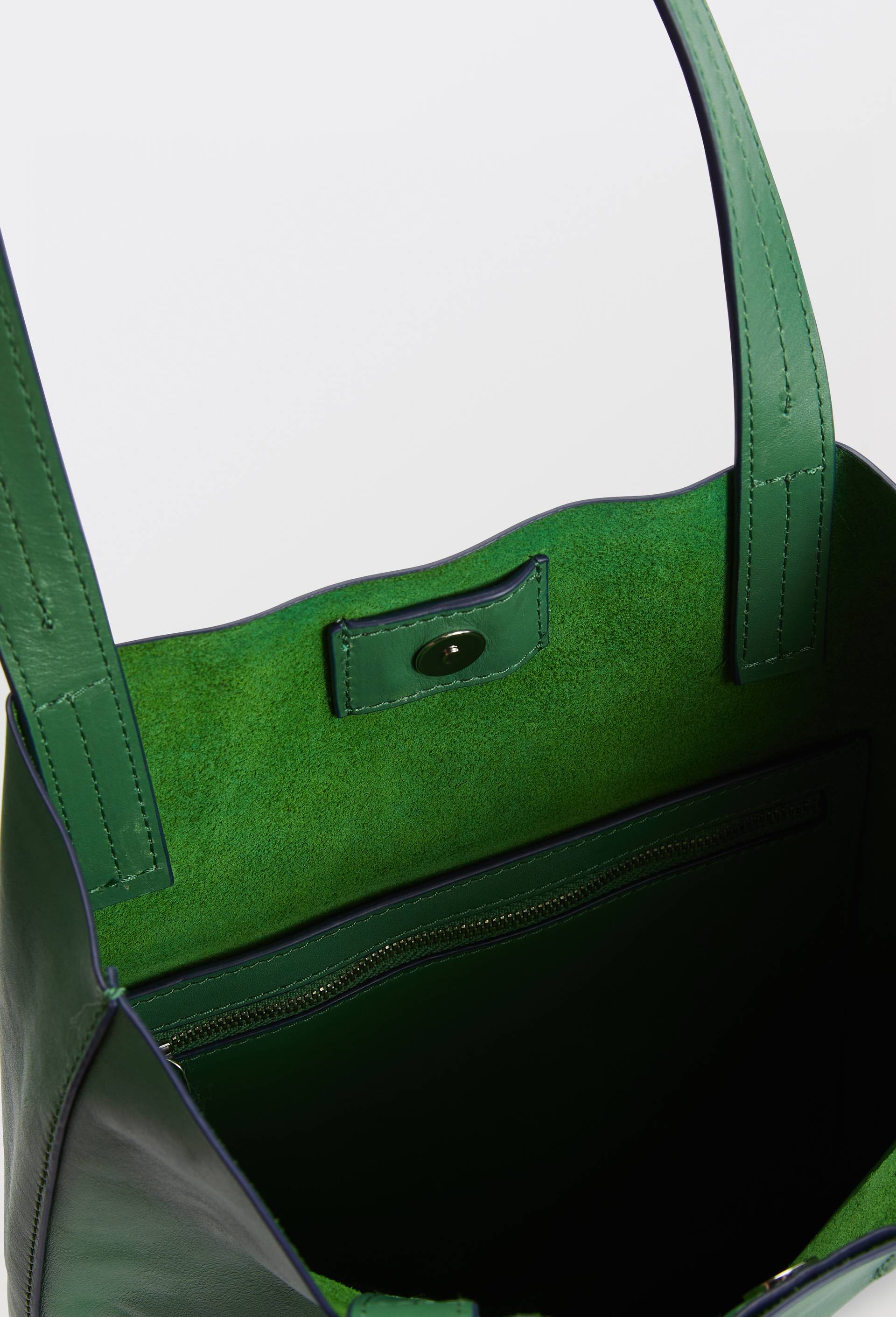 Cabas en cuir, Vert, large image number 2.0