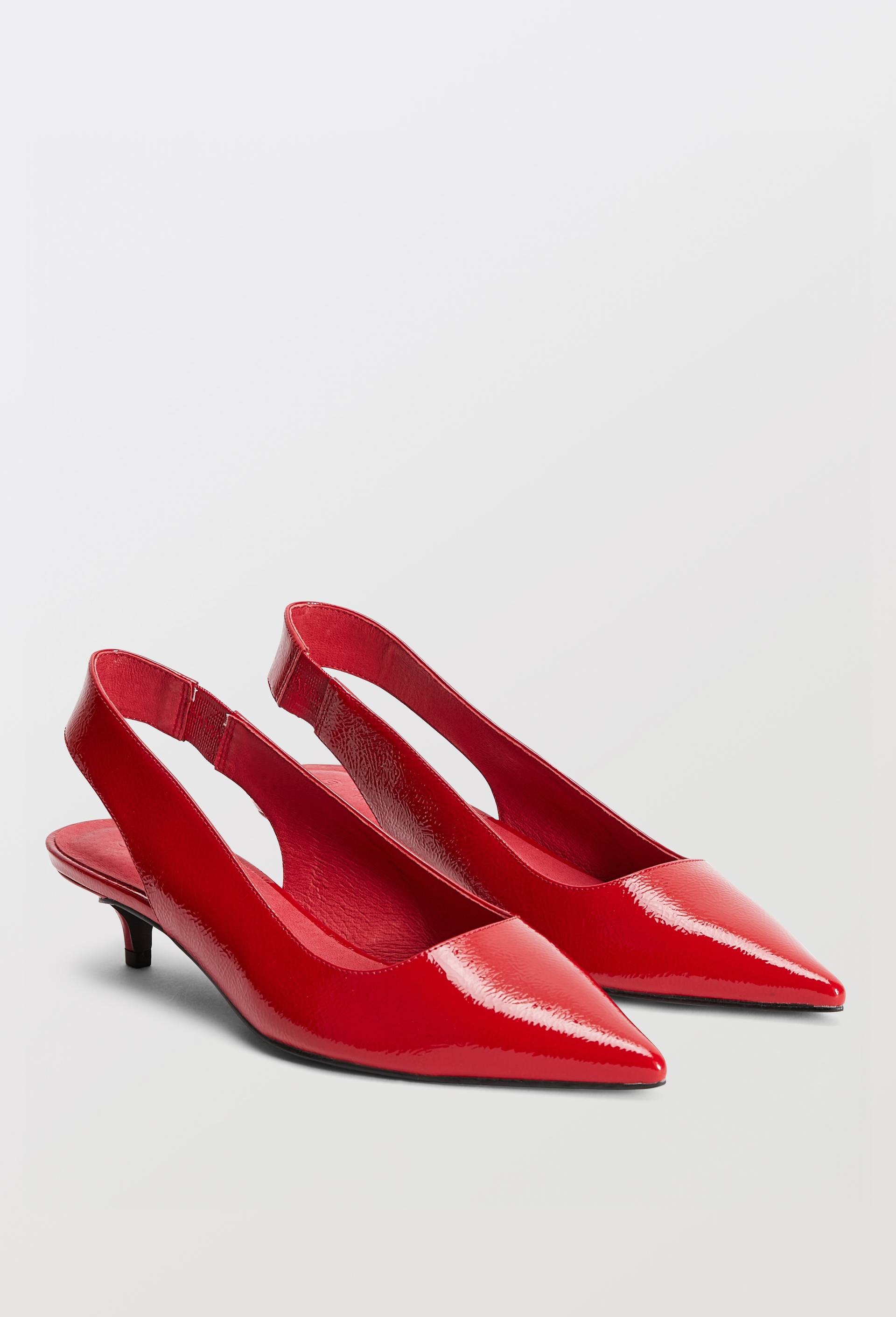 Slingback en cuir, Rouge, large image number 0