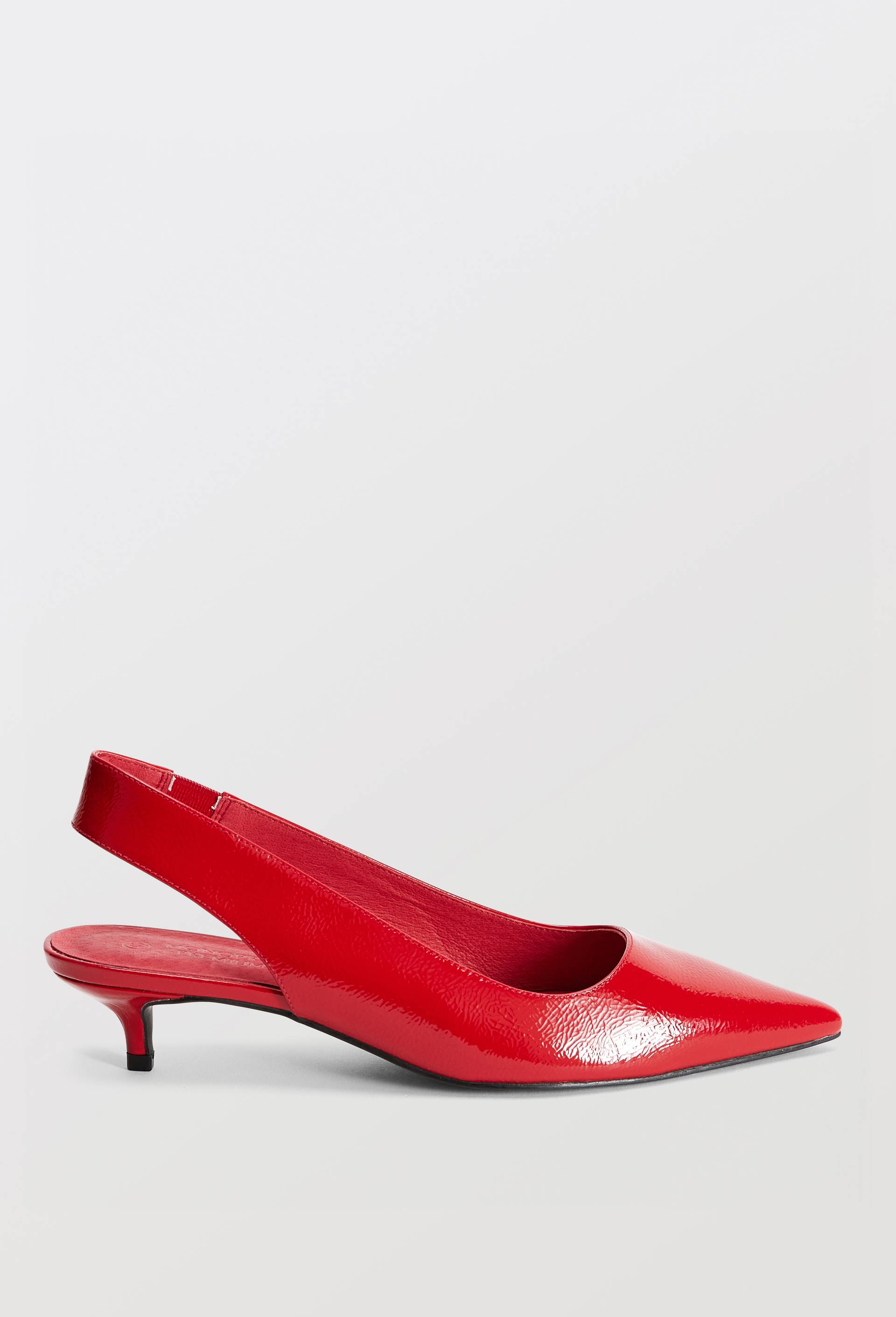Slingback en cuir, Rouge, large image number 1