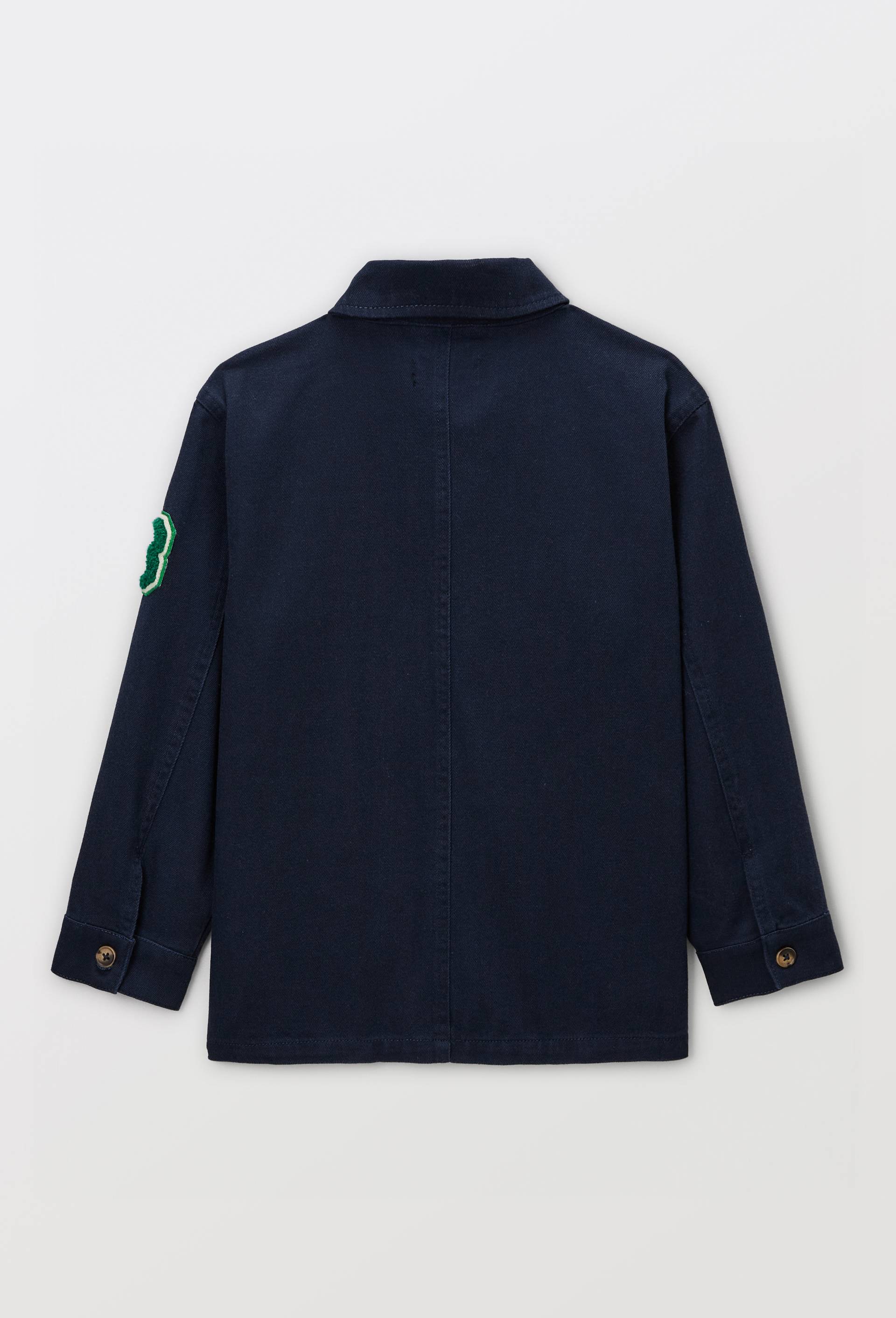 Veste worker color block en coton, Bleu fonc&eacute;, large image number 1.0