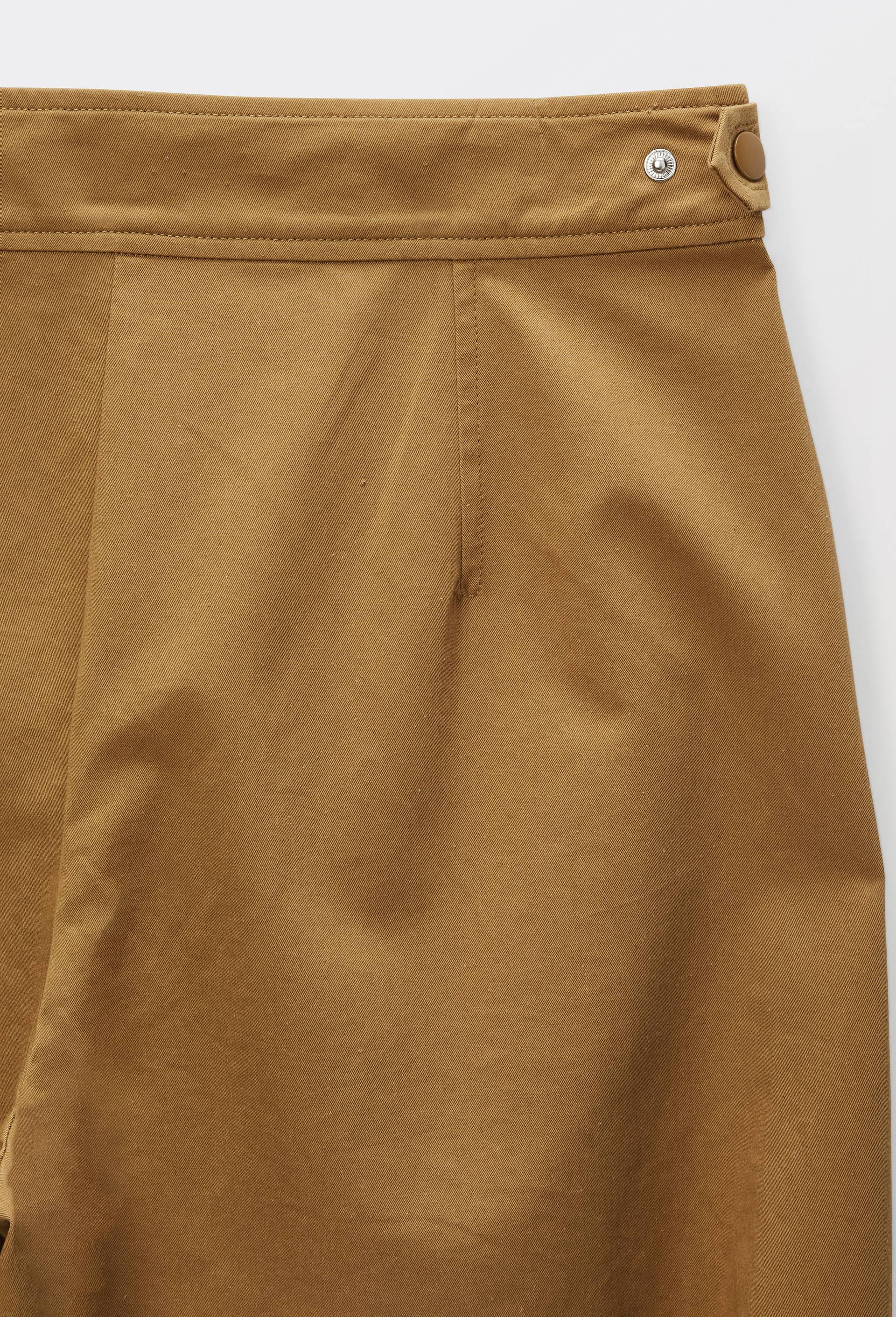 Pantalon barrel en coton avec poches c&ocirc;t&eacute;s, Beige, large image number 4.0