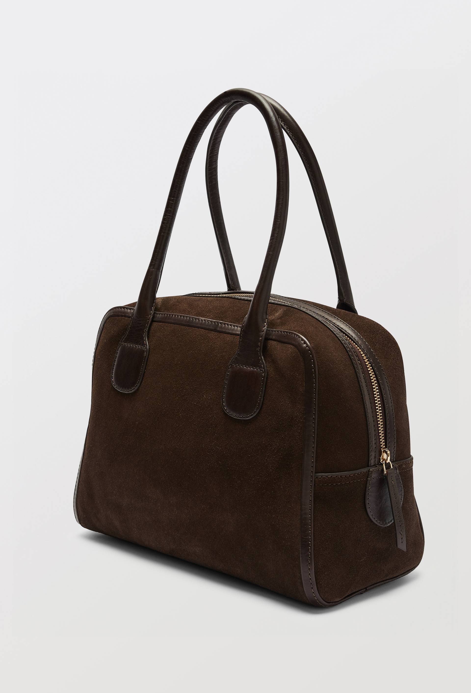 Sac port&eacute; &eacute;paule en cuir, Brun, large image number 1