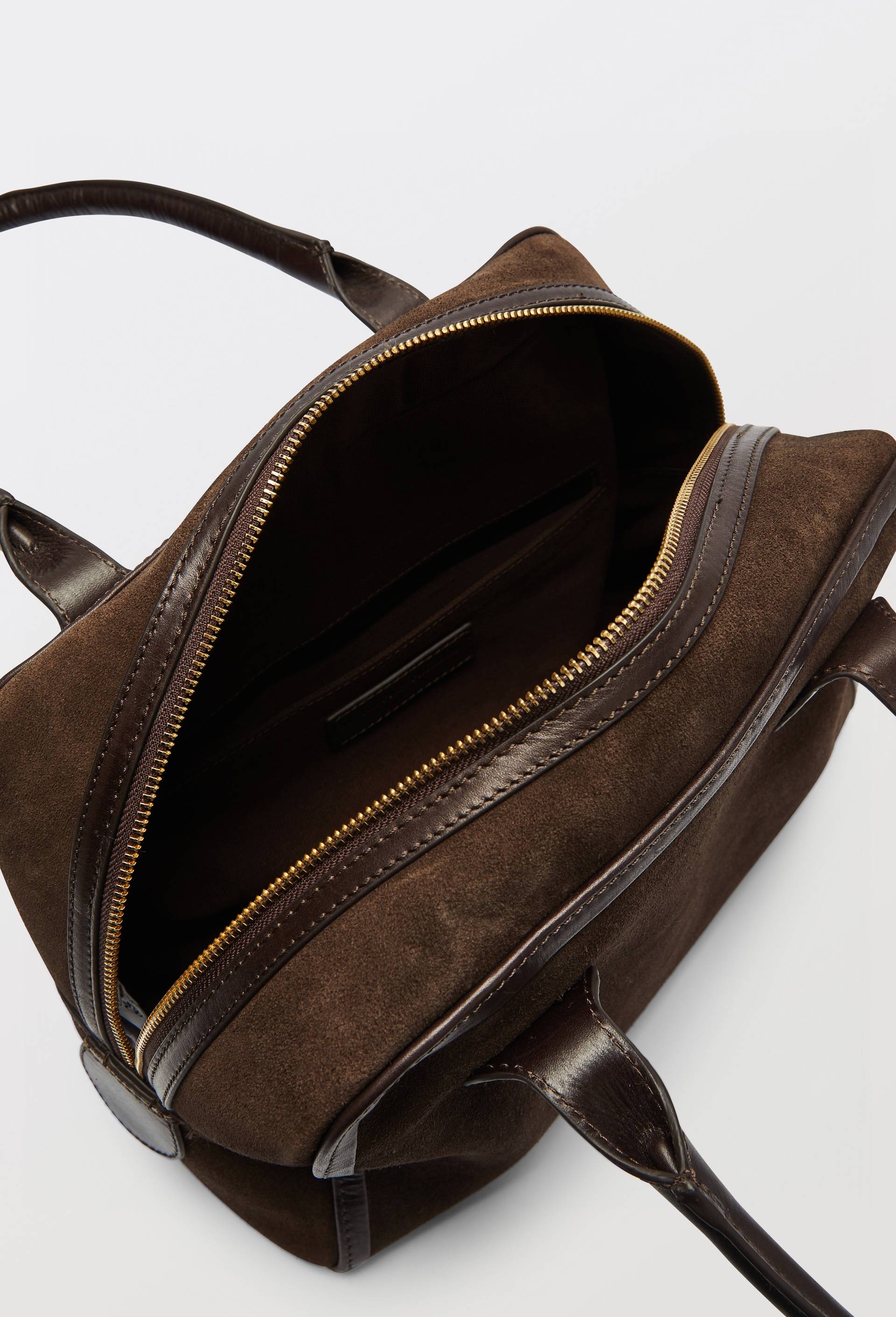 Sac port&eacute; &eacute;paule en cuir, Brun, large image number 2.0
