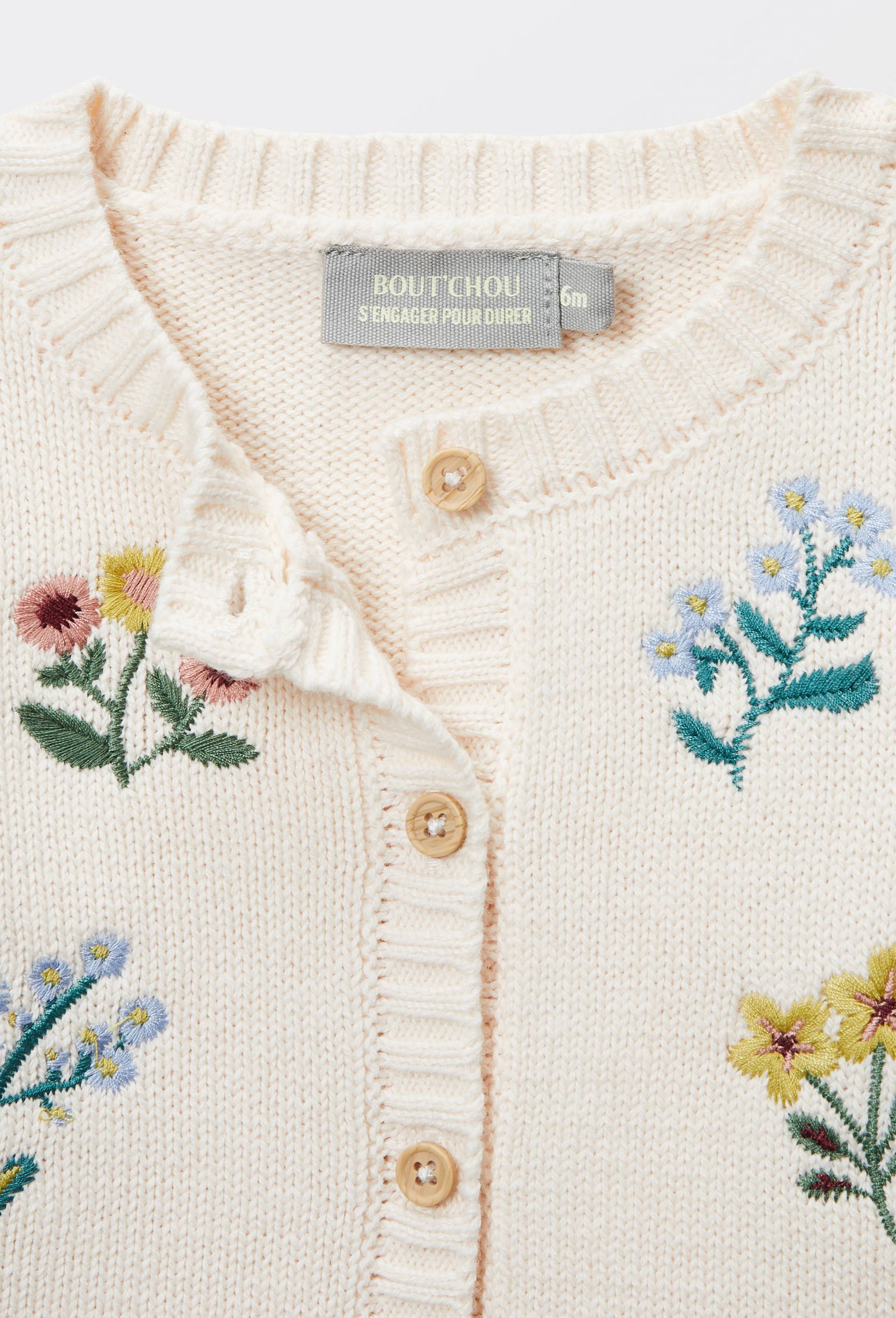 Cardi brod&eacute;, Beige clair, large image number 5.0