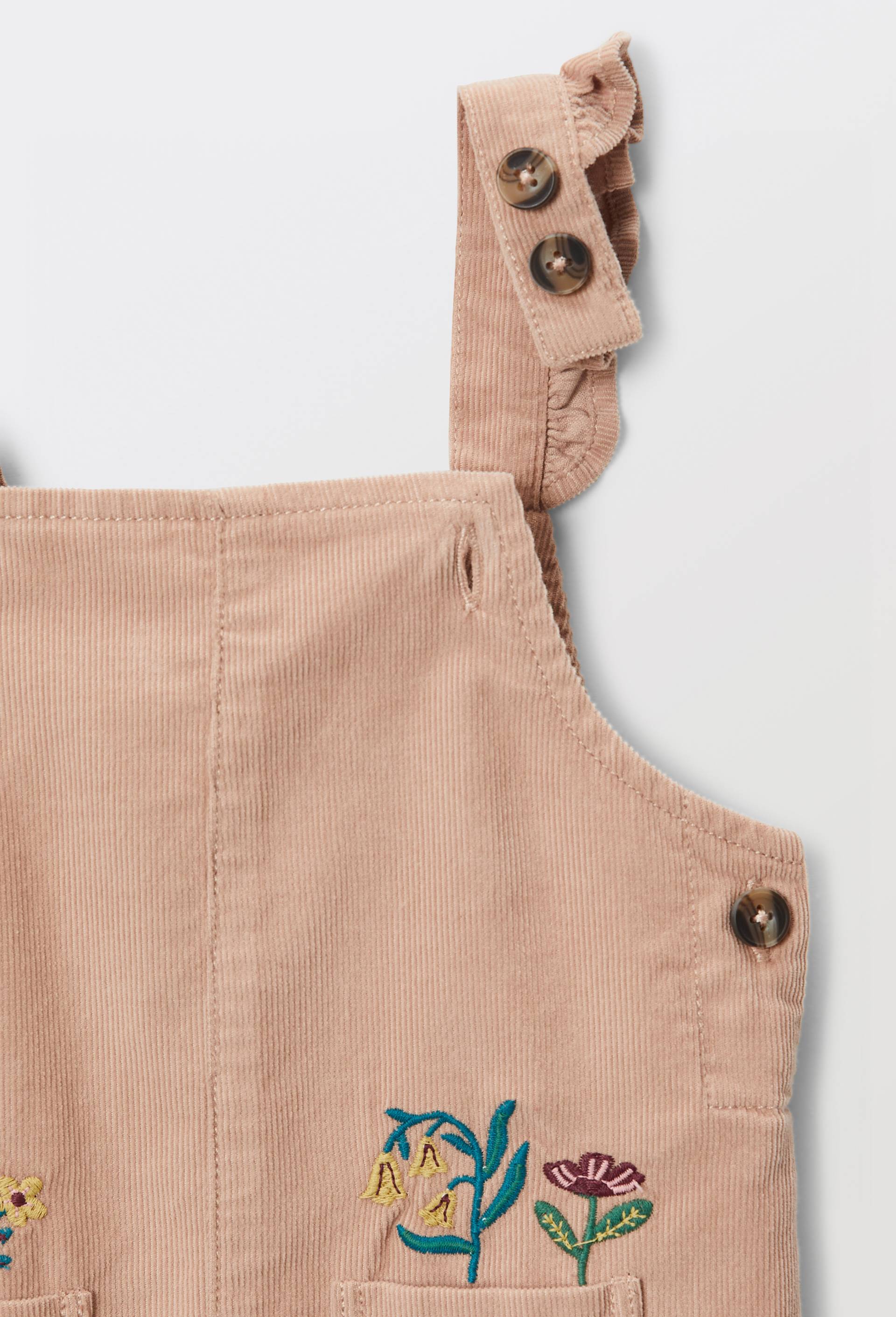 Salopette  babycord brod, Rose, large image number 3.0