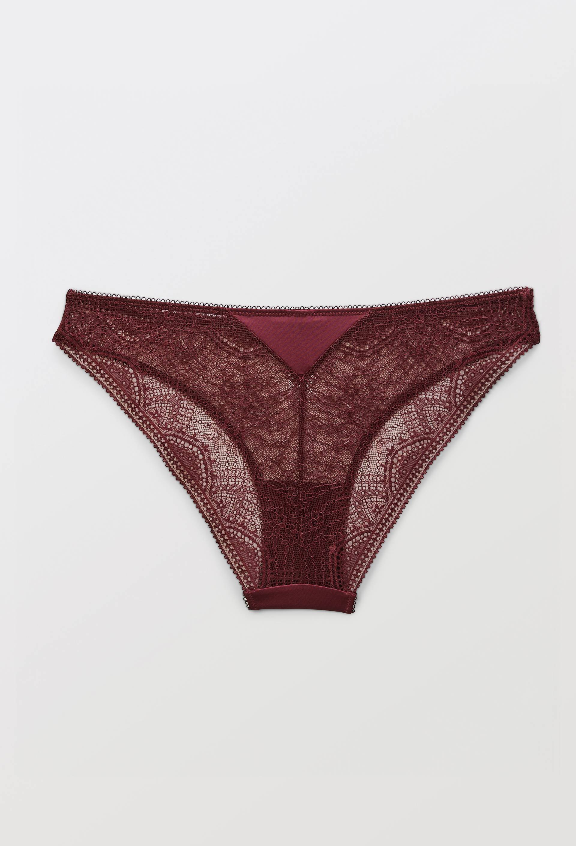 Culotte BARBARA en dentelle, Rouge fonc&eacute;, large image number 3