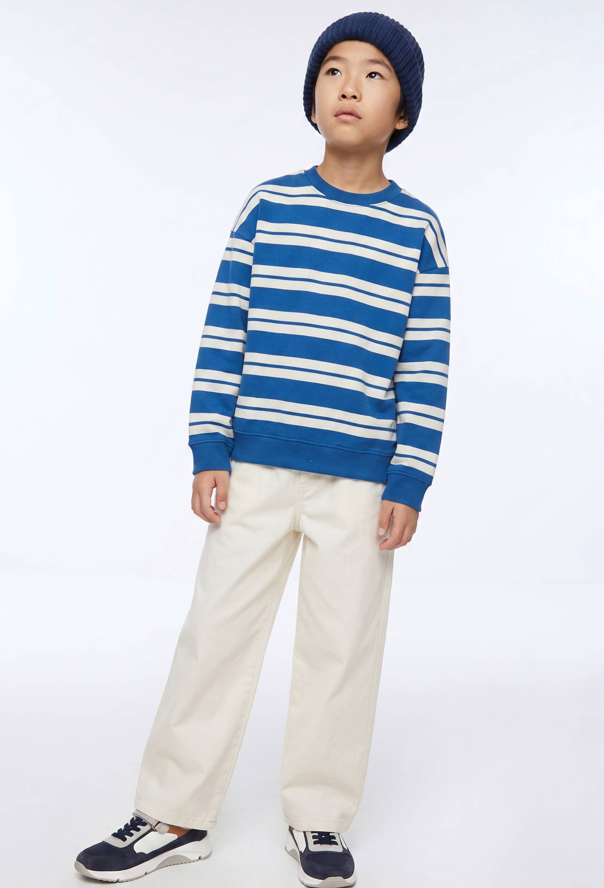 Pantalon carpenter ray&eacute; en coton, Beige clair, large