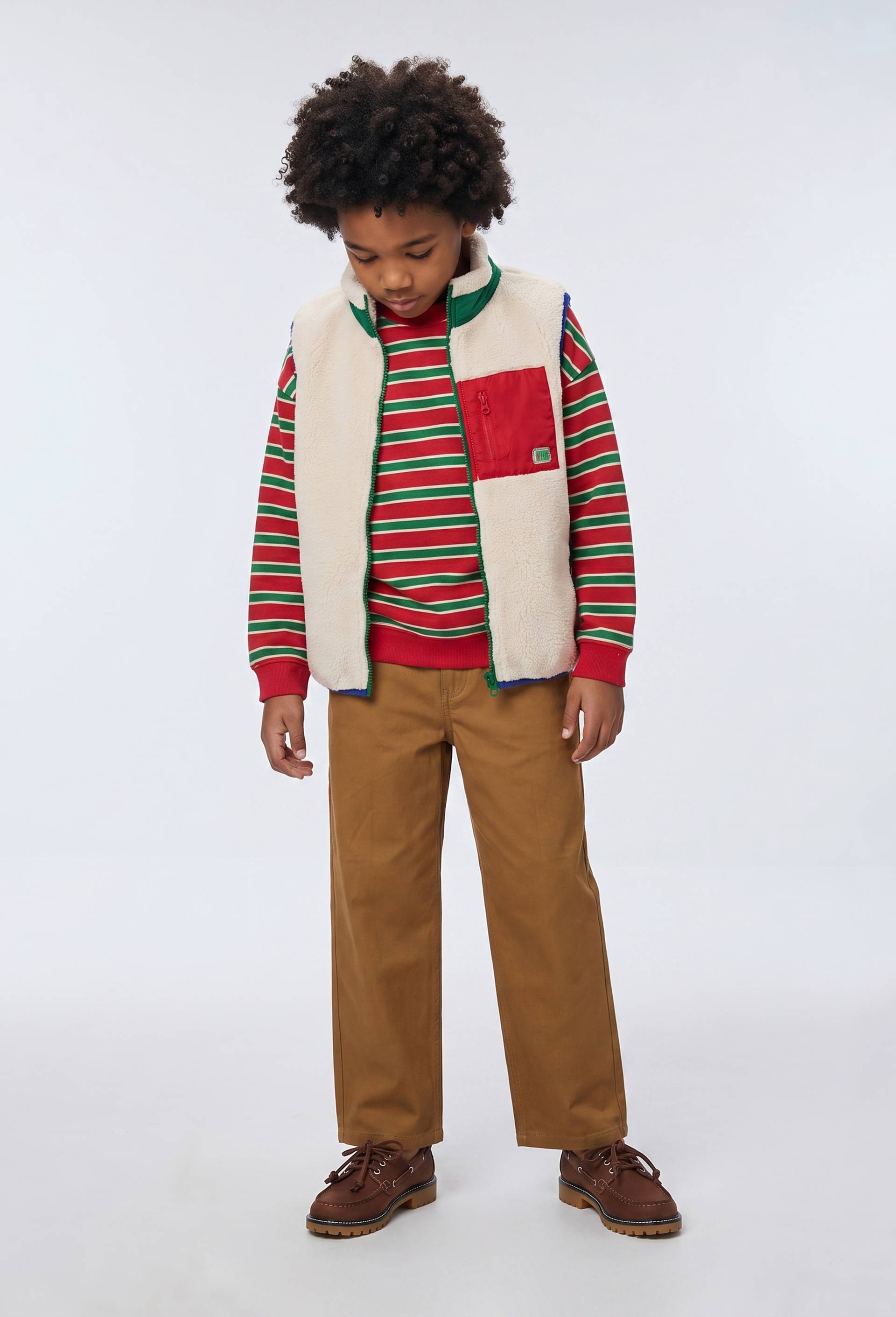 Pantalon carpenter ray&eacute; en coton, Beige, large