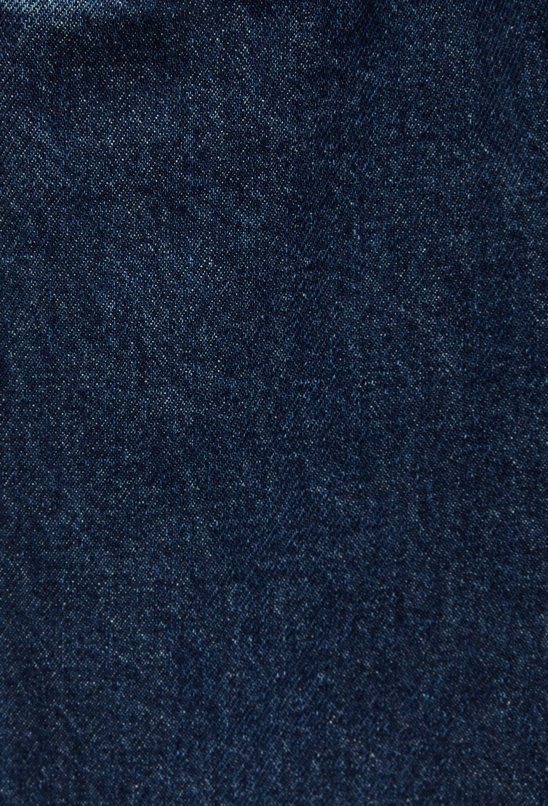 Pantalon droit &eacute;lastiqu&eacute; uni en coton, Bleu, large image number 4.0